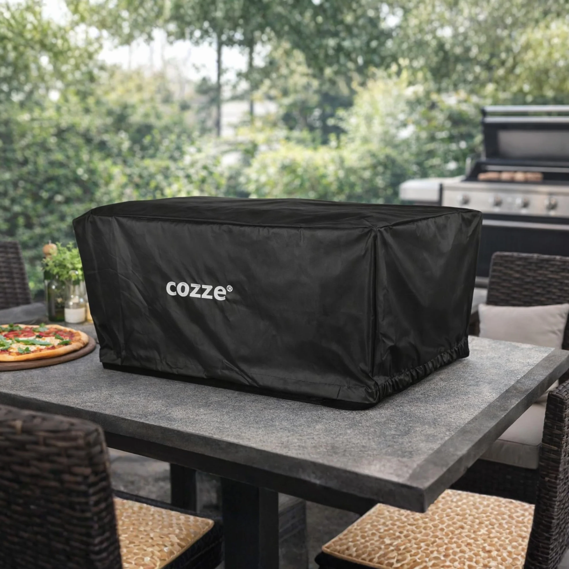 cozze Pokrowiec Ochronny na Piekarnik do Pizzy 17" │ Pasuje do Serii E300 i 500 │ Wodoodporny Materiał Oxford 600D │ Wymiary: 62 x 62 x 29 cm │