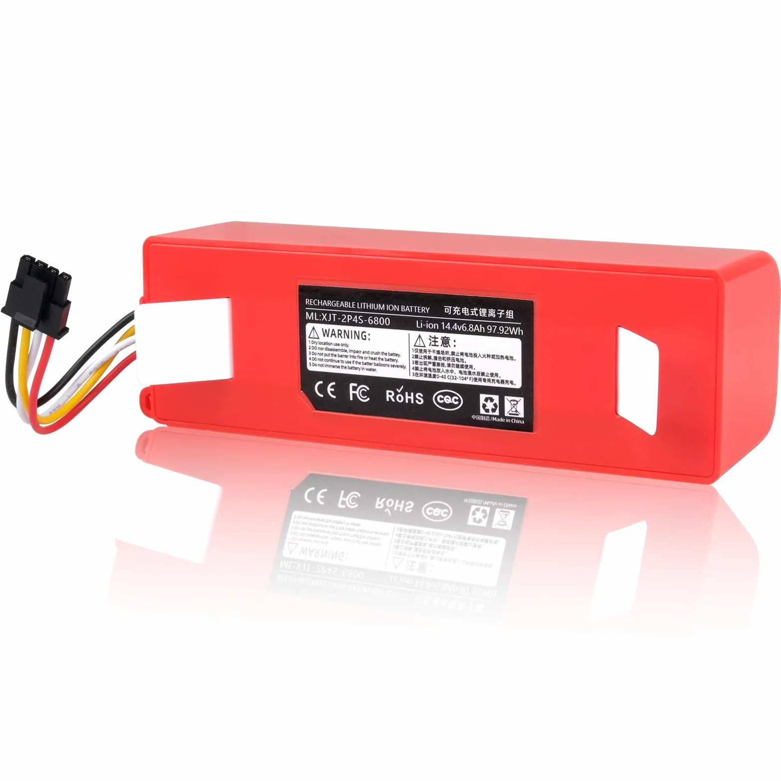 Bateria 6800 mAh kompatybilna z Roborock S5 S50 S51 S55 S6 S7 Max/MaxV/MaxV Ultra/Pure Xiaowa E20 E25 E35, Roborock Q5 Q7 Pro/Max+, Mijia 1. i 2. generacji
