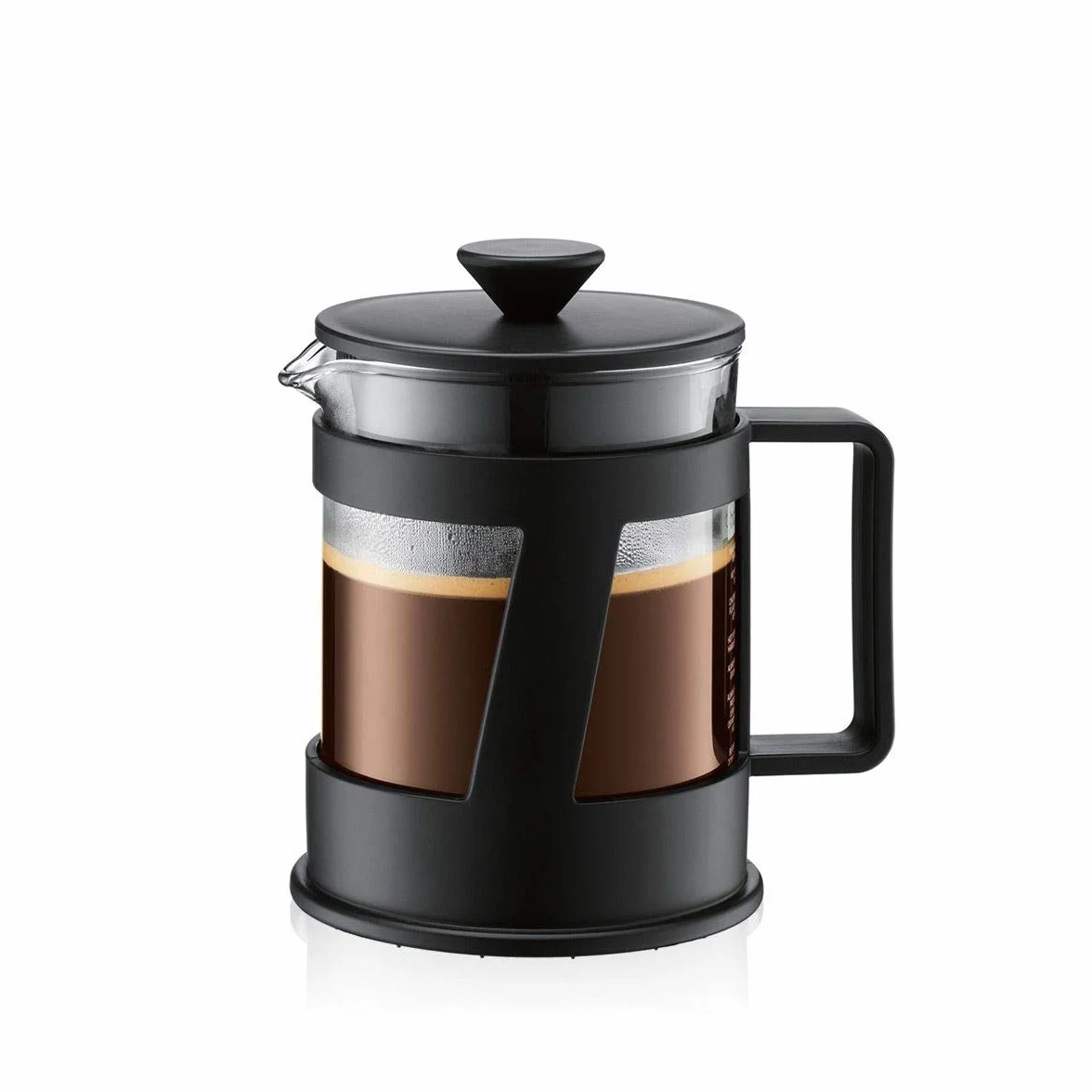 BODUM Crema zaparzacz do kawy z 4 filiżankami, czarny, 0,5 l