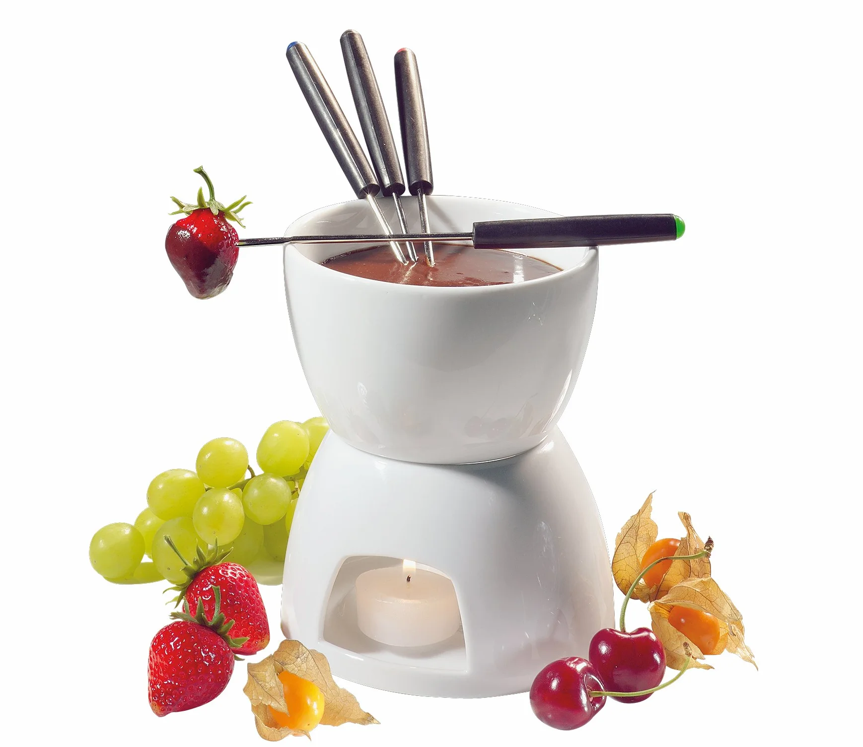 Cilio Czekoladowe fondue zestaw 6-częściowy, Ø 12 cm, porcelana