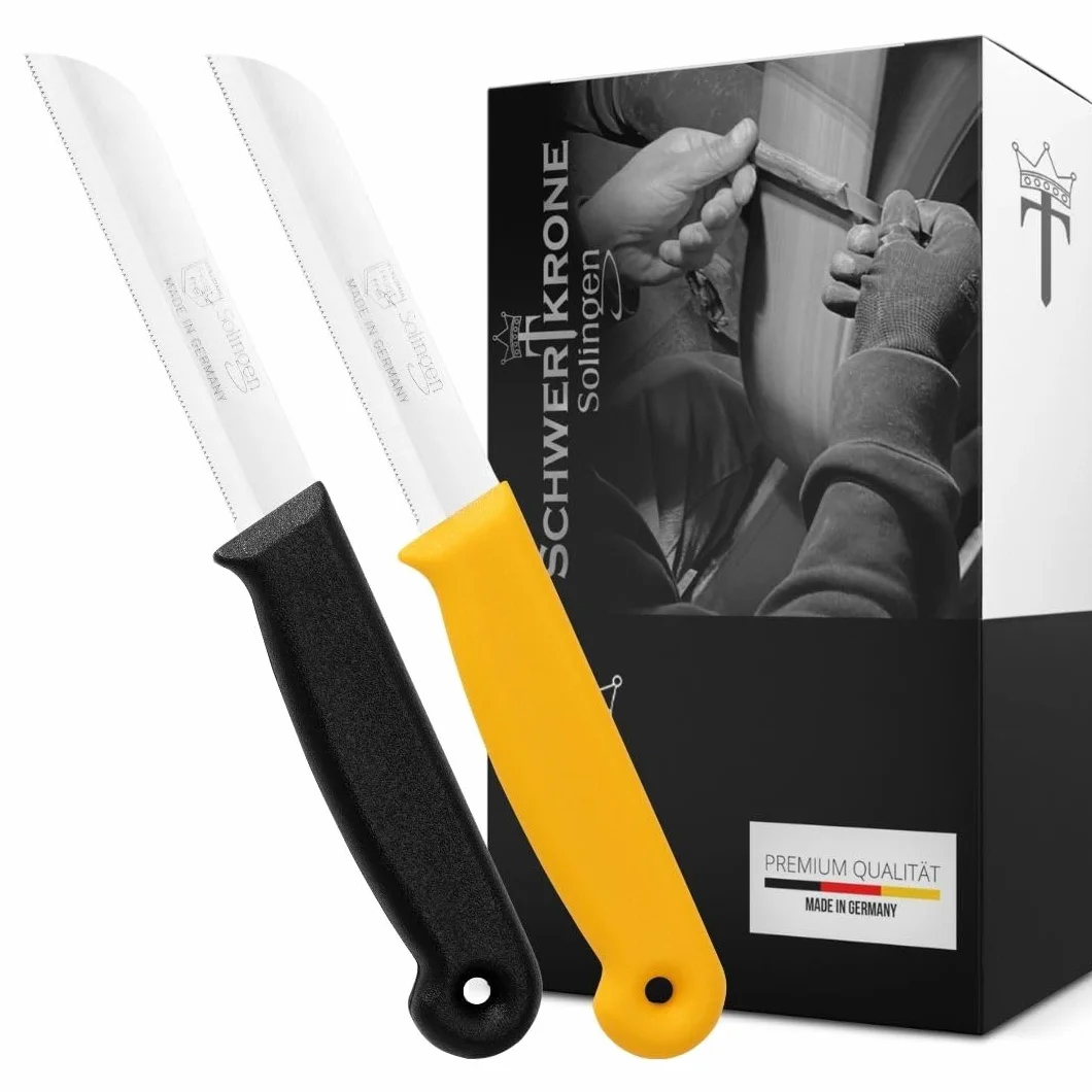 Schwertkrone® Nóż do obierania pomidorów, ostrze faliste [Made in Solingen – Germany] – nóż do warzyw, owoców – mały ostry nóż do cięcia, nóż do piły – nóż uniwersalny (ostrze: 8,5 cm)