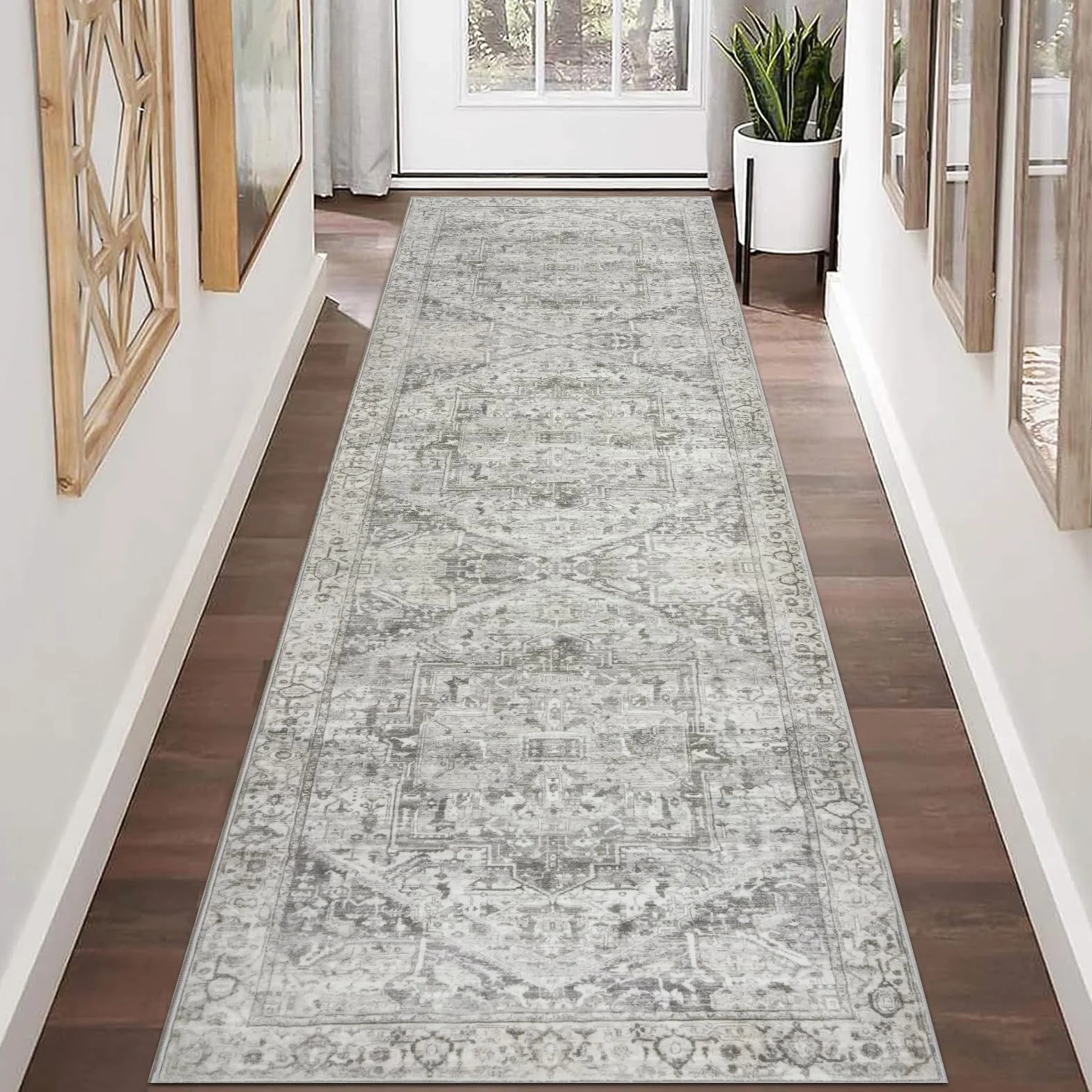 Dywan na korytarz bieżnik boho 65x240 cm antypoślizgowy waszyjny