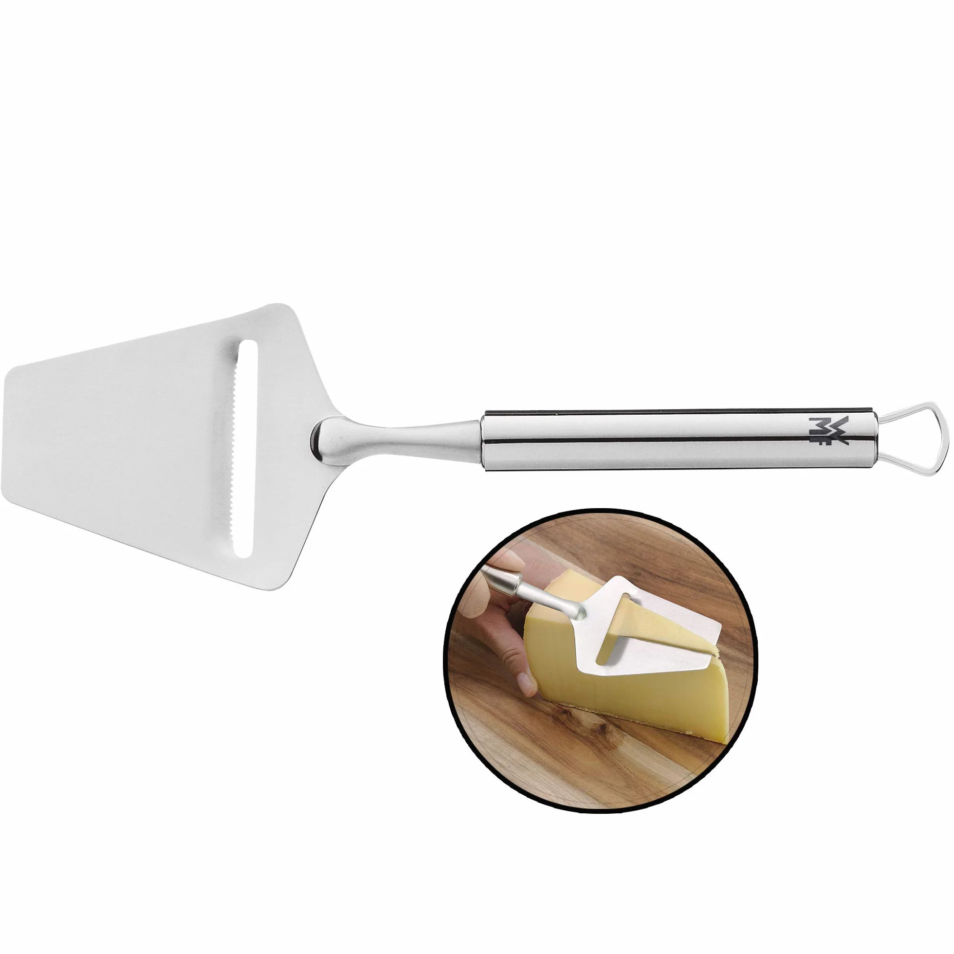 WMF Profi Plus krajalnica do sera, 24 cm, stal nierdzewna Cromargan, częściowo matowana, nadaje się do mycia w zmywarce