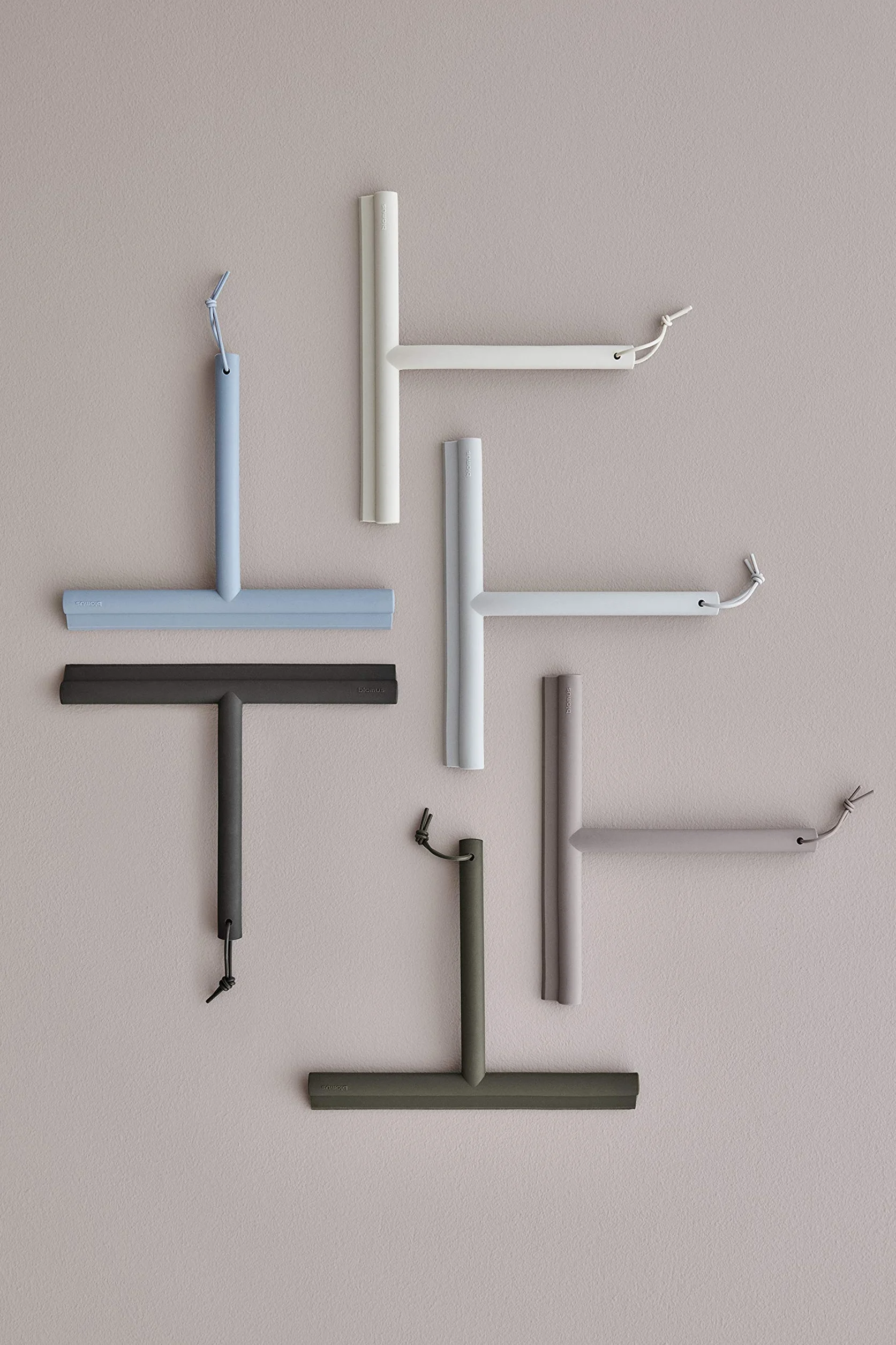 blomus douchewisser -VIPO- Douchewisser met houder 24 cm breed Siliconenwisser voor douche, badkamer Raamwisser Raamwisser (Tan)