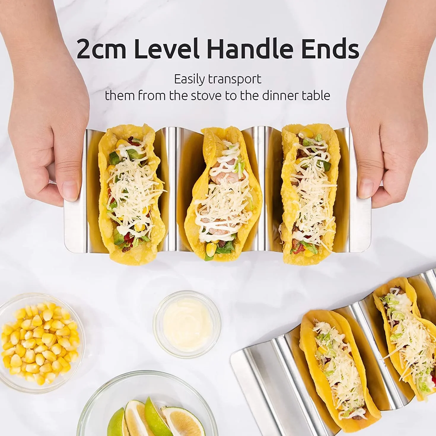Taco uchwyt na tortille ze stali nierdzewnej 304 2 sztuki