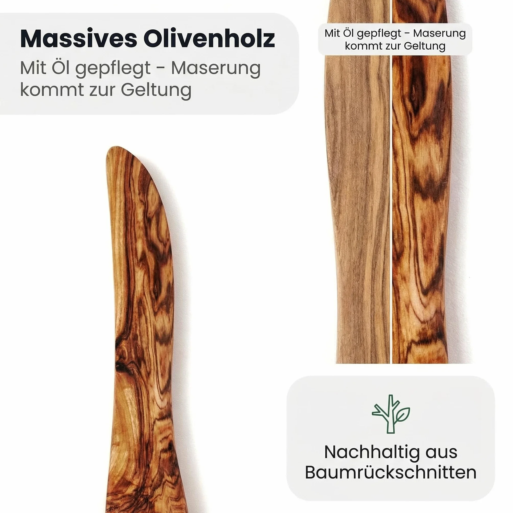 das Olivenholzbrett Nóż do masła 20 cm