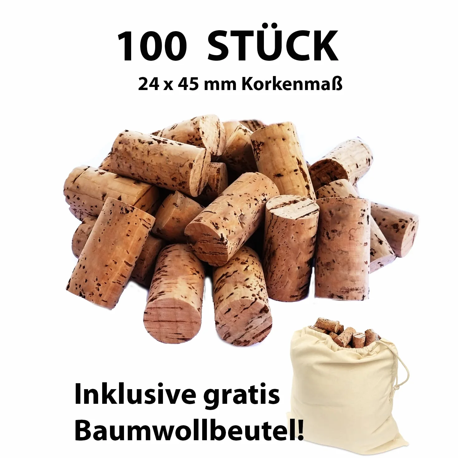 ELES VIDA Korki Do Wina i Butelek - Naturalne Akcesoria Do Majsterkowania i Dekorowania