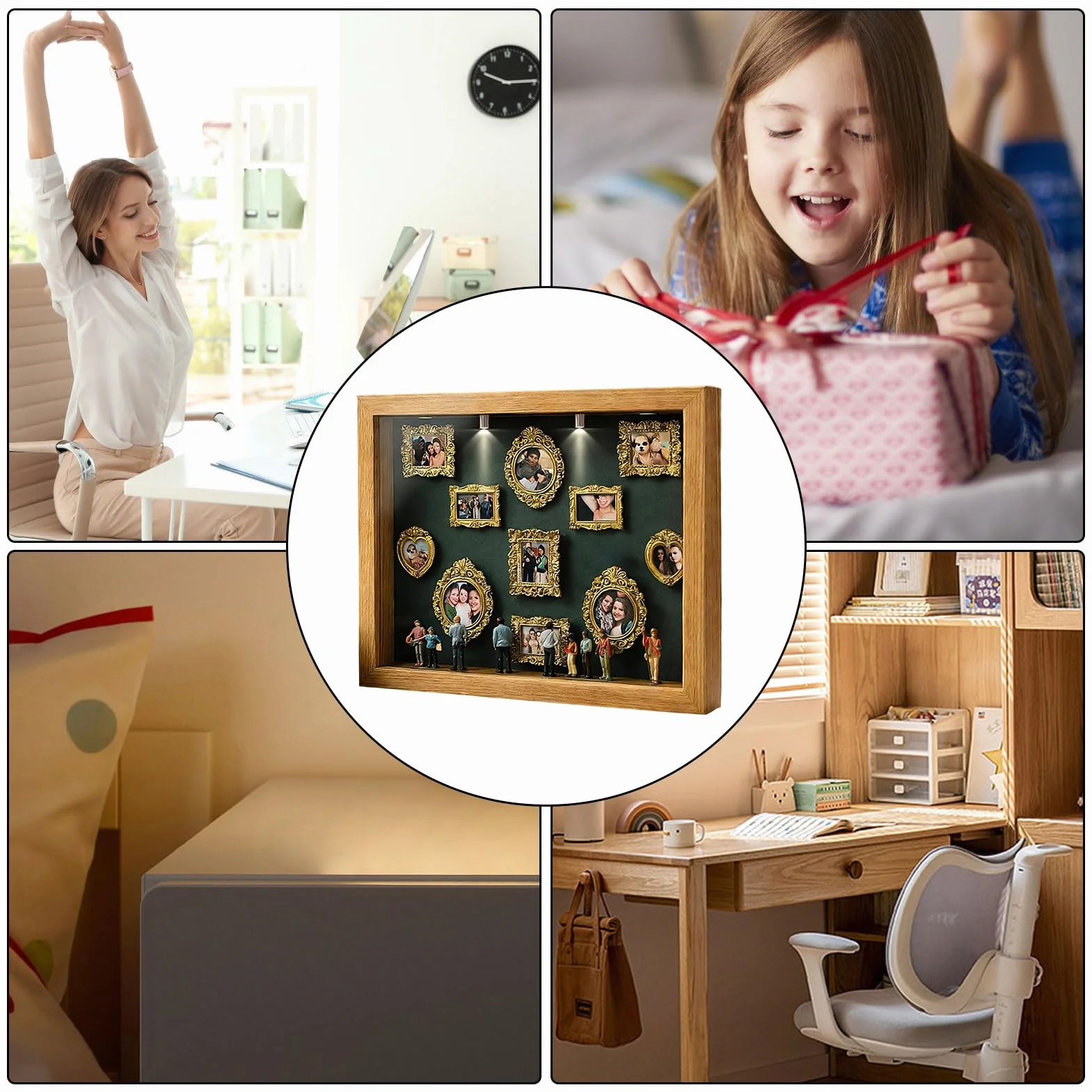 Spersonalizowany Zestaw Wystawowy DIY Mini Museum Of Us, Ramka Pamięci Z Miniaturowym Wzorem, Pudełko Mini Sylwetka, Elegancki Akcent Domowy Dla Par