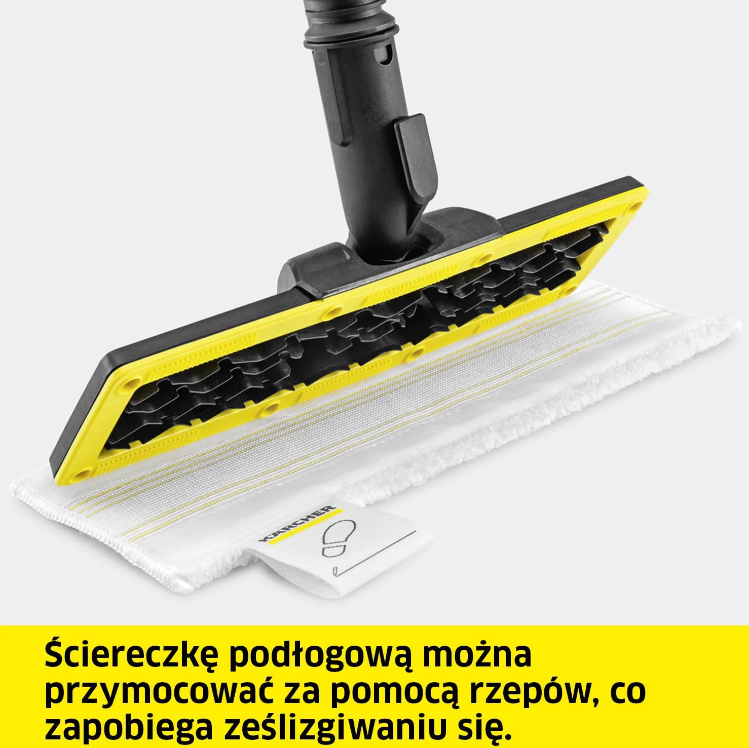 Kärcher zestaw ssawek podłogowych EasyFix do SC 1, 1 ssawka podłogowa, 1 uniwersalna ściereczka podłogowa z bardzo drobnego włókna, 2 rury ssące (0,5 m), oryginalne akcesoria do parownicy Kärcher SC 1