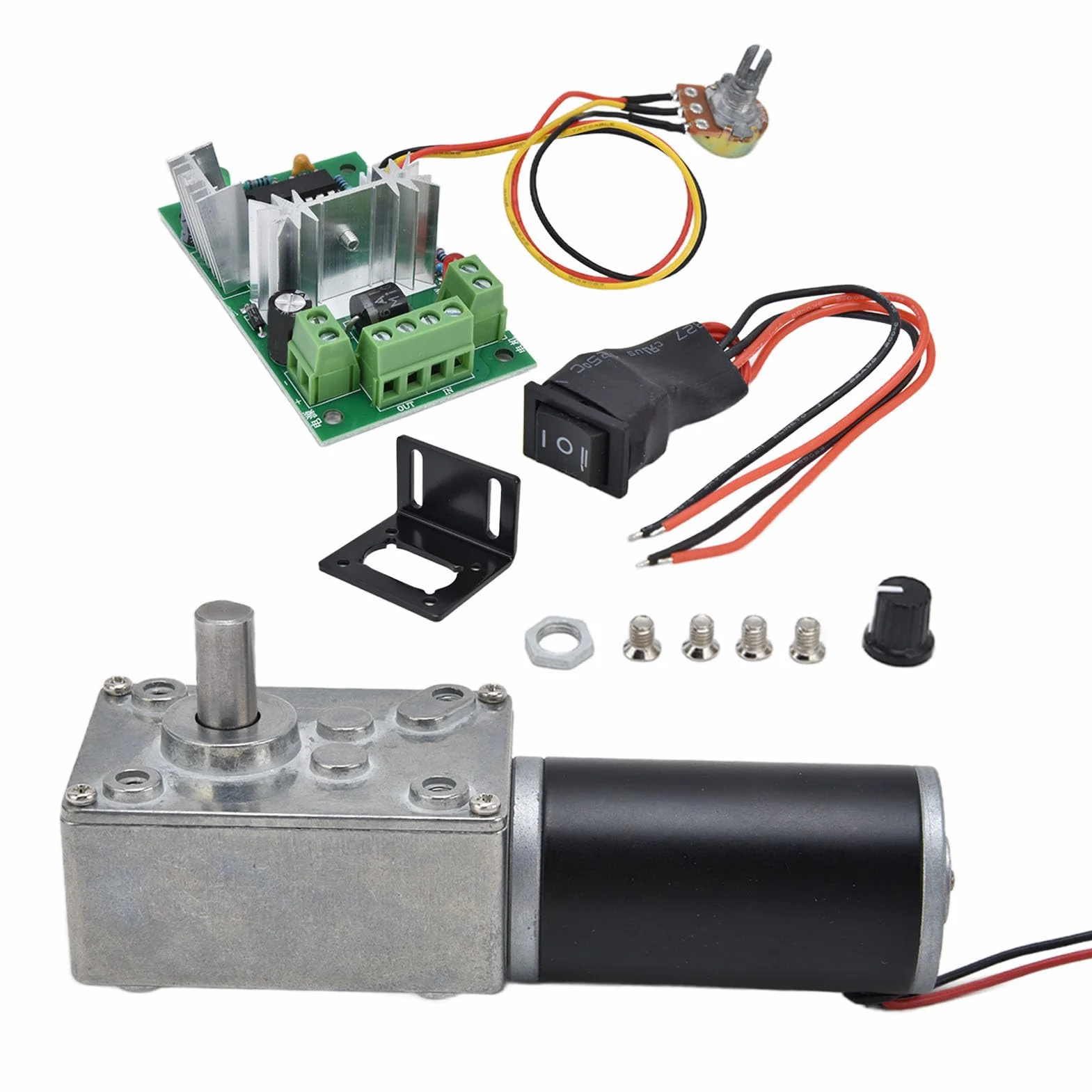 Silnik DC 12V 50 Obr./min Motoreduktor z Wałem 8 mm PWM Seria 20-400 RPM