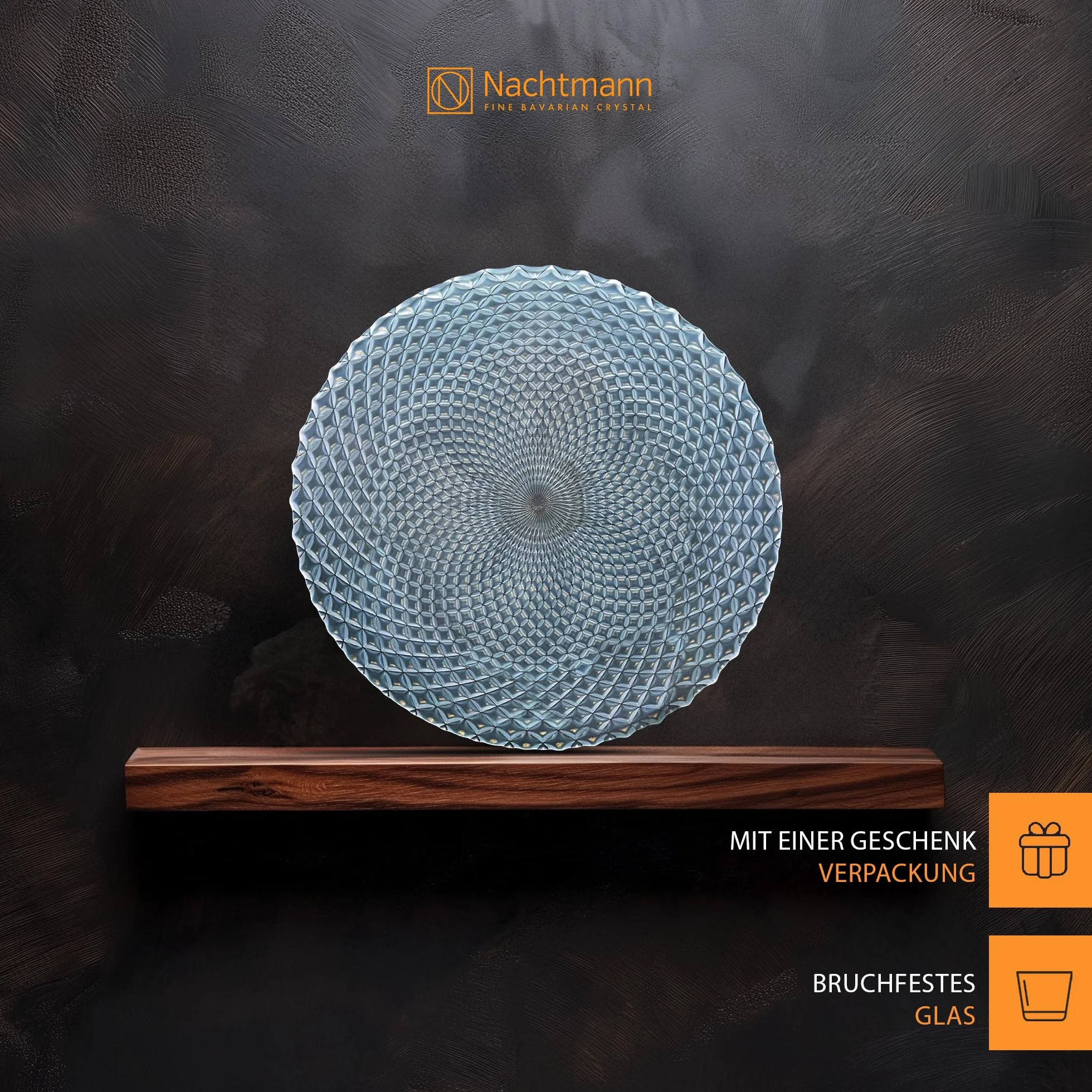 Spiegelau & Nachtmann Rumba 2-częściowy zestaw talerzy okrągłych ze szkła kryształowego 32 cm