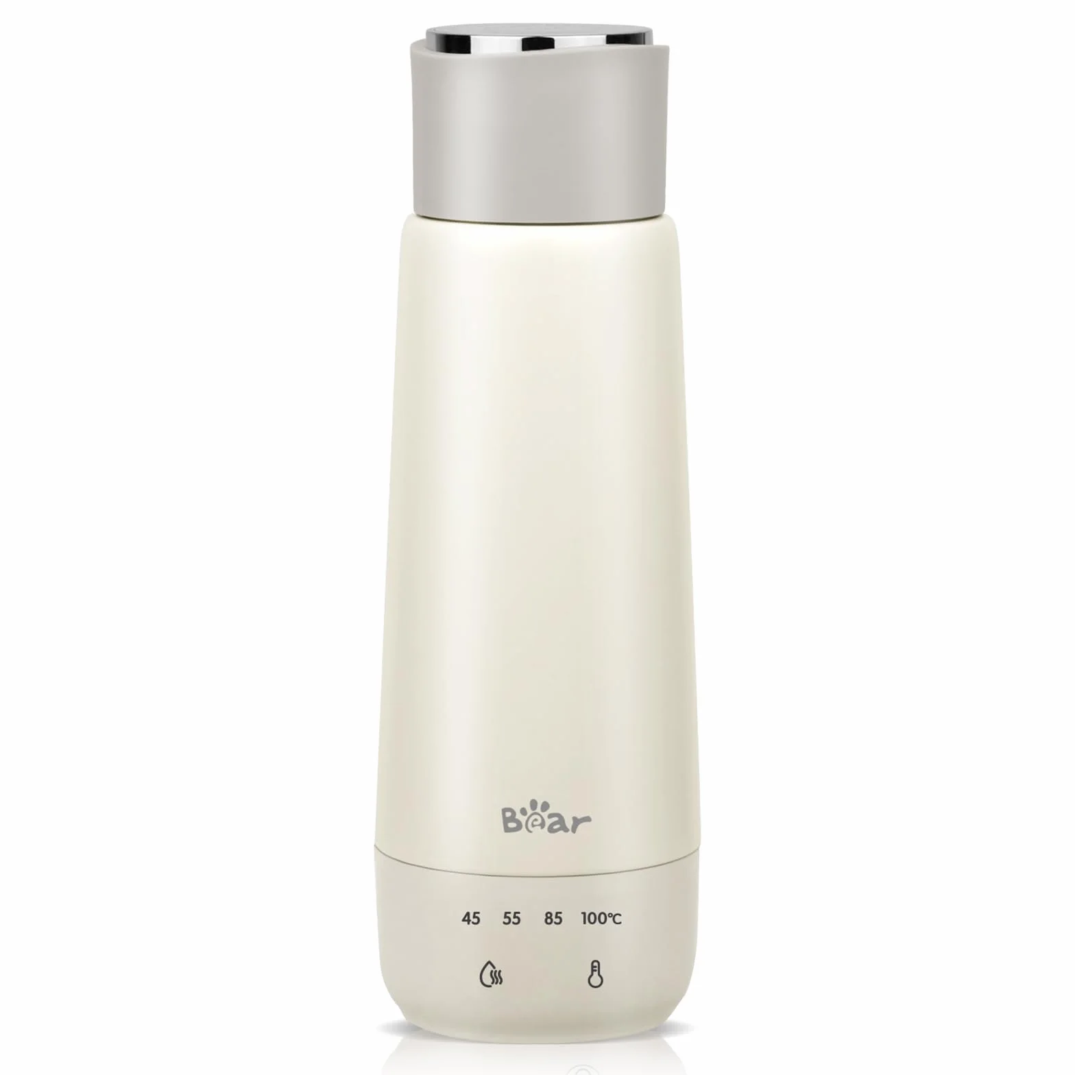 Bear Czajnik elektryczny 300 ml, 4 temperatury, 3 w 1, dwuwarstwowy, ze stali nierdzewnej 304, przenośny, mały, szybki ogrzewanie, izolowany kubek, wersja nieładowana