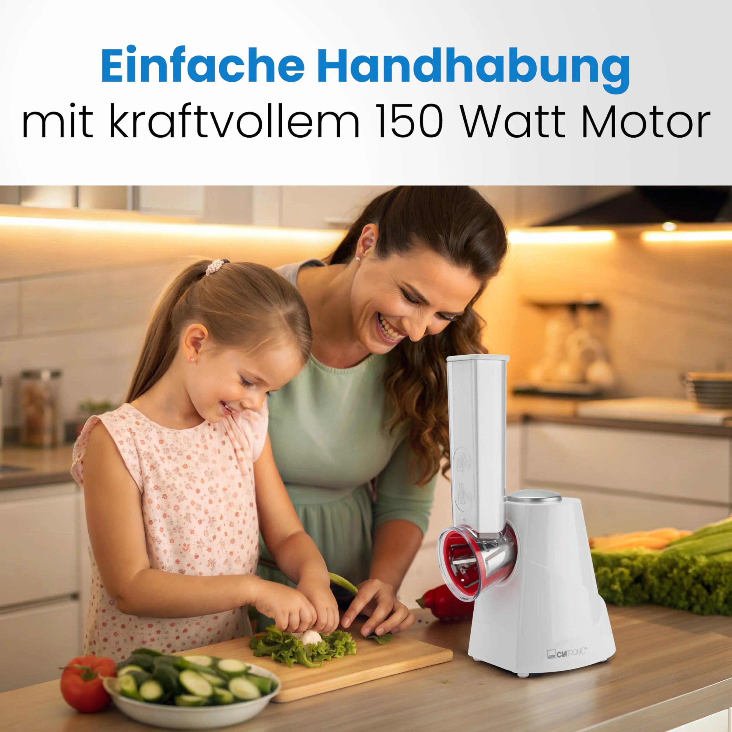Clatronic ME 3604 elektryczna krajalnica do warzyw 150 W 5 końcówek
