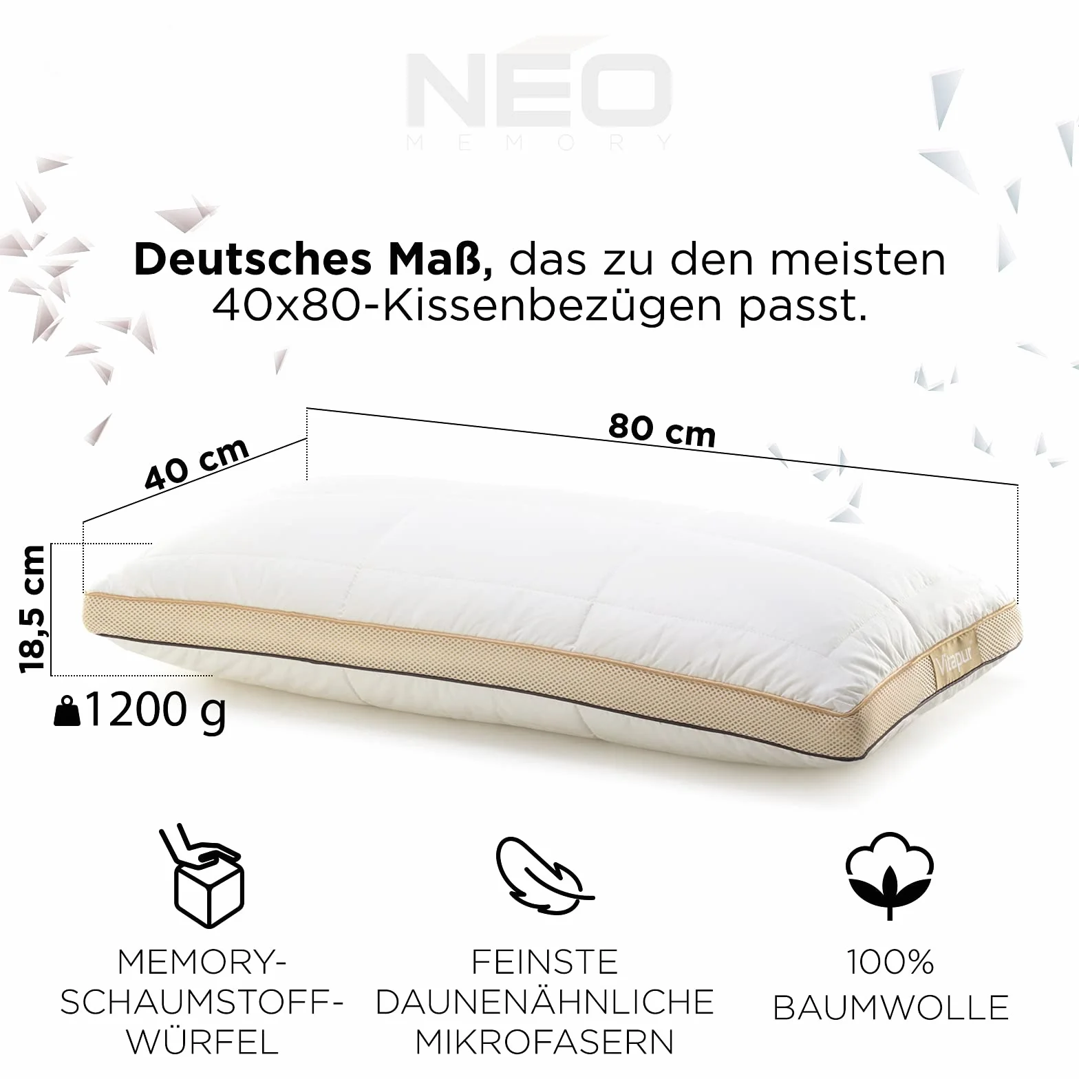 Vitapur NEO poduszka 40x80 cm - poduszka w stylu Gwiezdnych Wojen, która wyznacza nowy standard snu - zmiana gry wśród poduszek