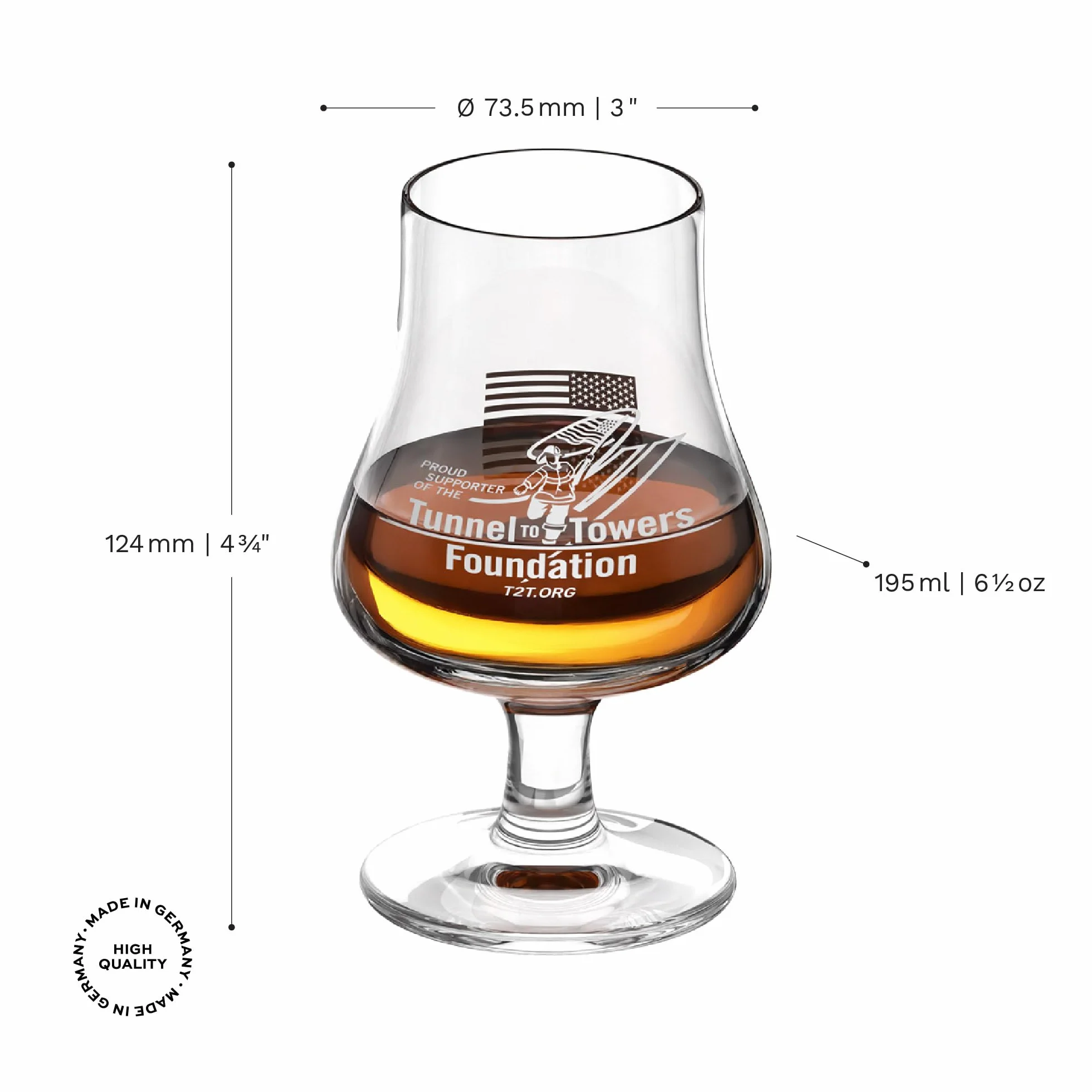 Stoltze kieliszki do degustacji whisky 194 ml 124 mm pudełko sześciu szt