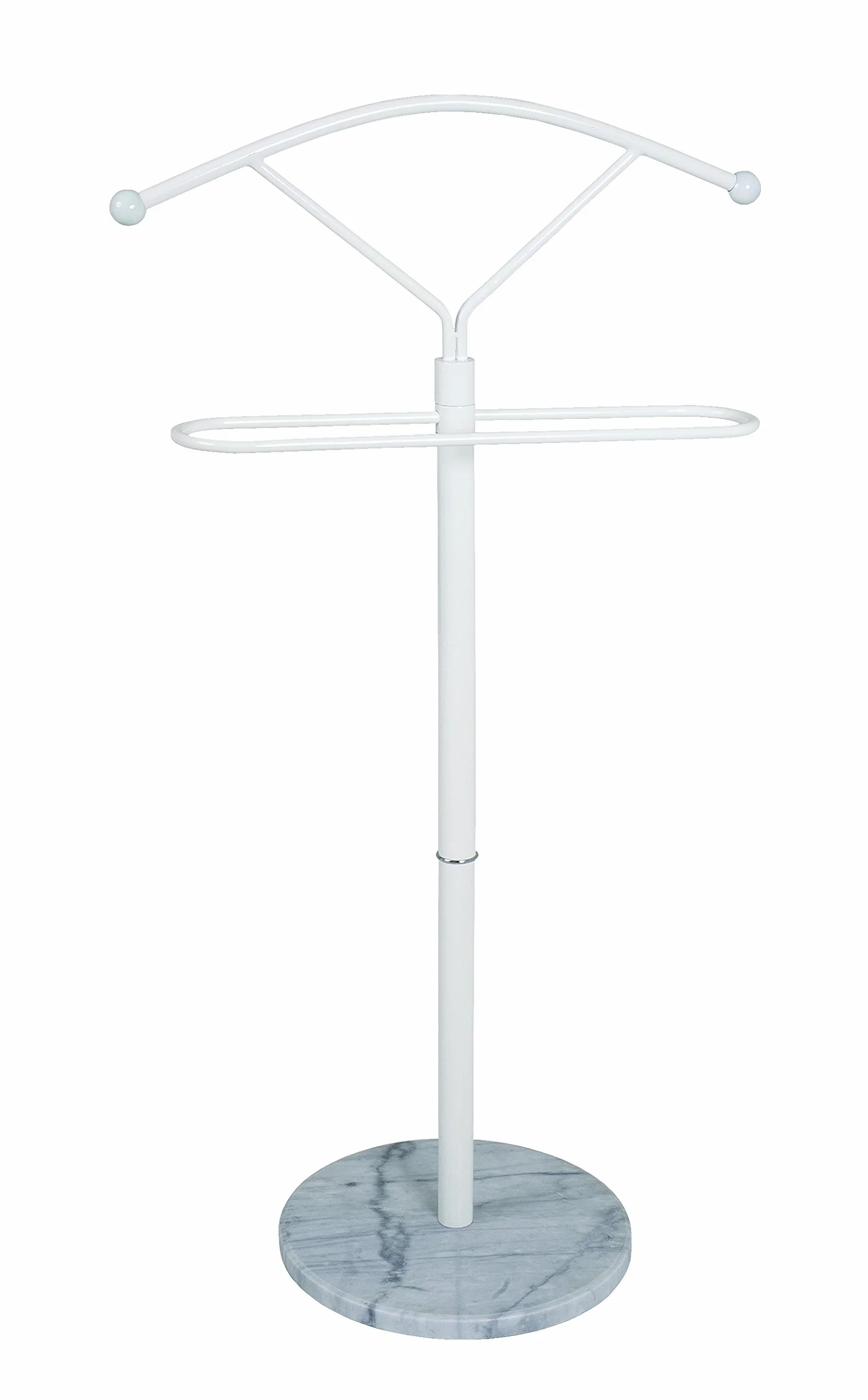 HAKU stojak na ubrania męski marmur biały metal cichy służący sypialnia - wymiary: szer. 50 x wys. 105 x gł. 32 cm, styl: nowoczesny