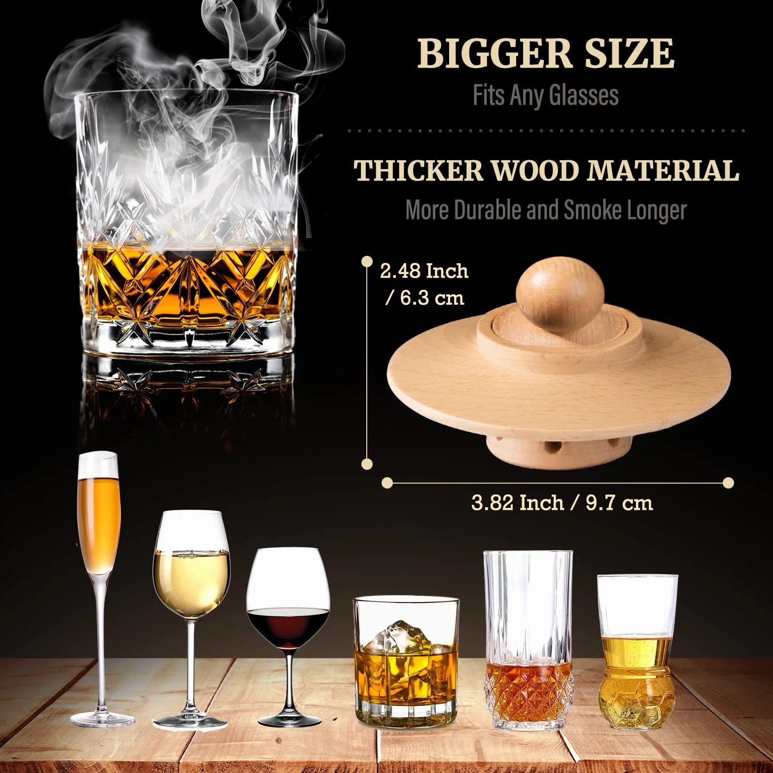 Zestaw Whisky Smoker z 6 Wiórkami Drzewnymi, 4 Kamieniami Granitowymi i Palnikiem – Prezent dla Miłośników Whisky