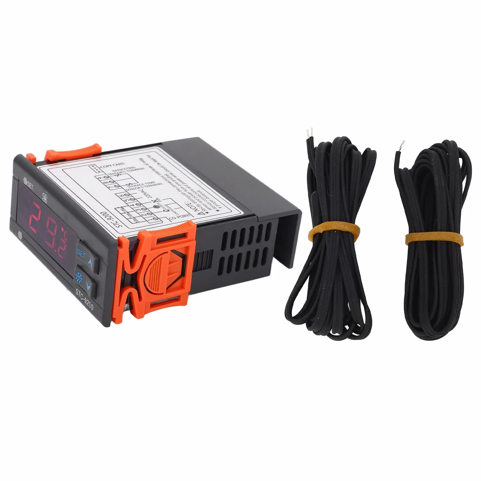 Cyfrowy Regulator Temperatury 9200 Termostat z Podwójnym Ekranem LED -50-50℃ 220 VAC do Komórek Chłodniczych Zamrażarka