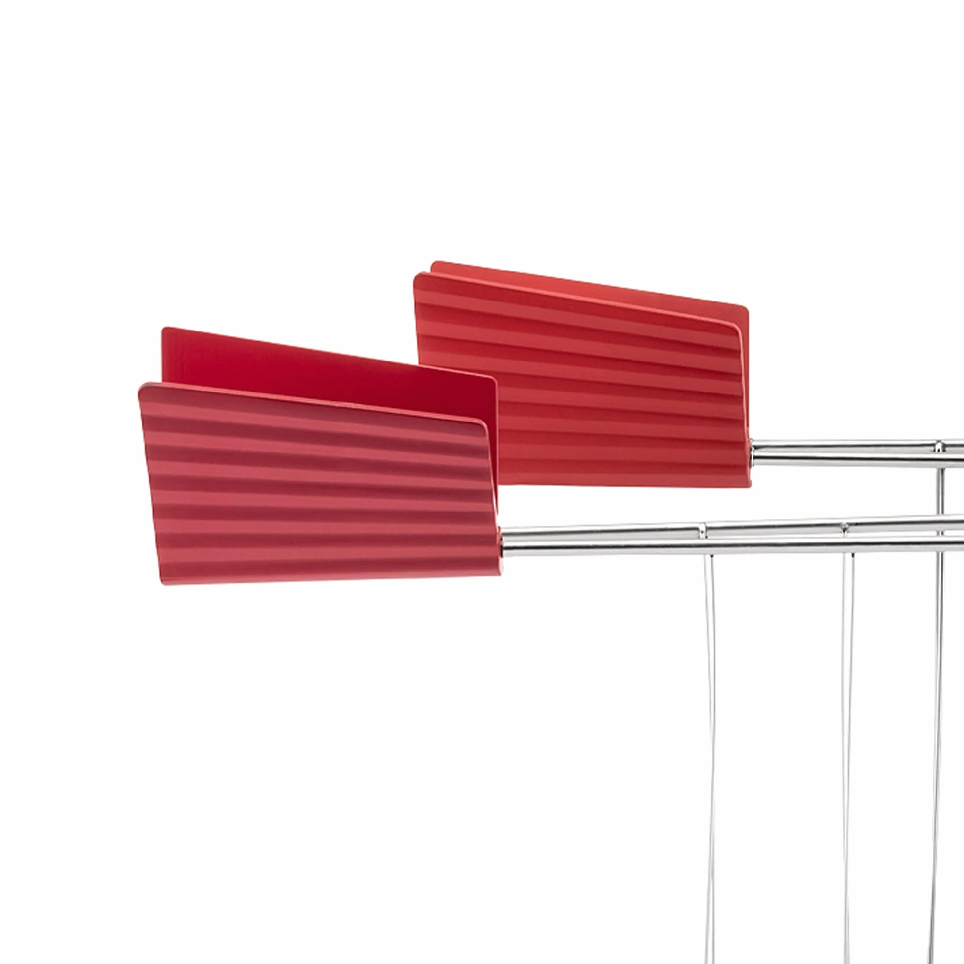 Alessi MDL08RA R zestaw stojaków na toster, plastik, czerwony
