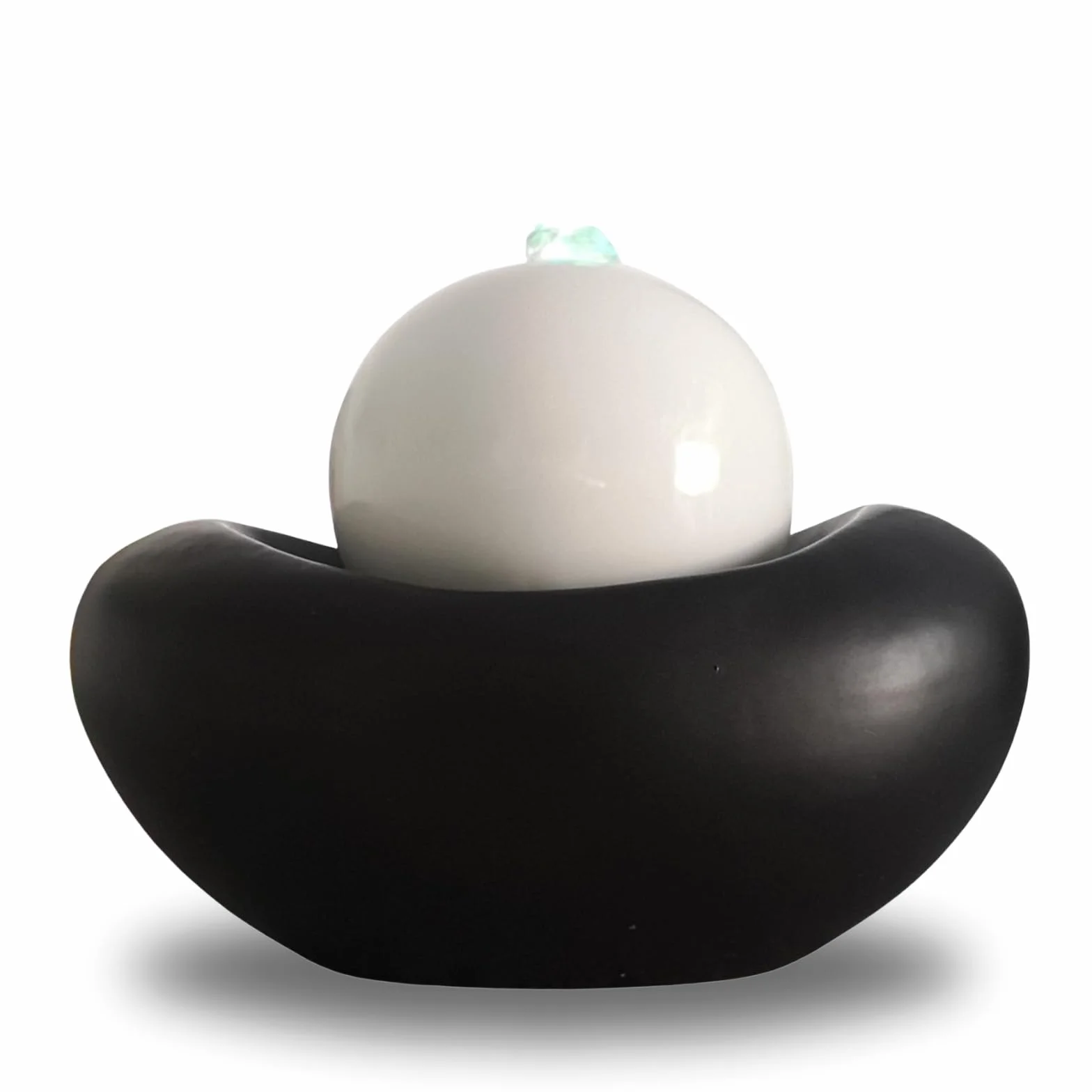 Fontanna ceramiczna do wnętrz z kolorowym światłem cicha pompa dekoracyjna stołowa 19x15x21 cm Beye Zen'Light