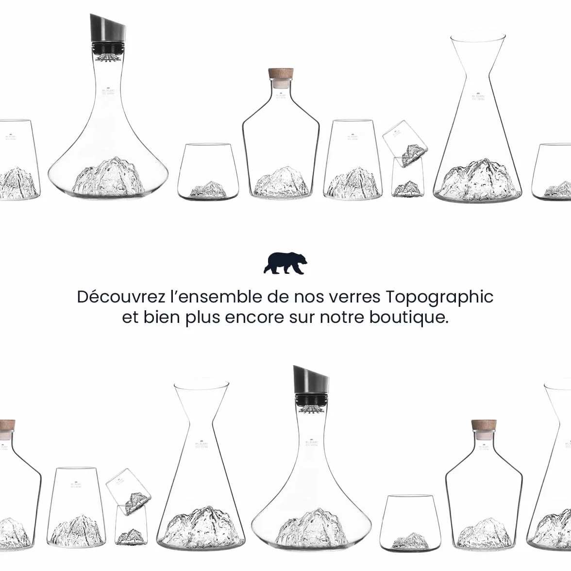 Szkło 450ml ręcznie dmuchane borokrzemianowe z wytłoczonymi górami TOPOGRAPHIC Wielki Kanion