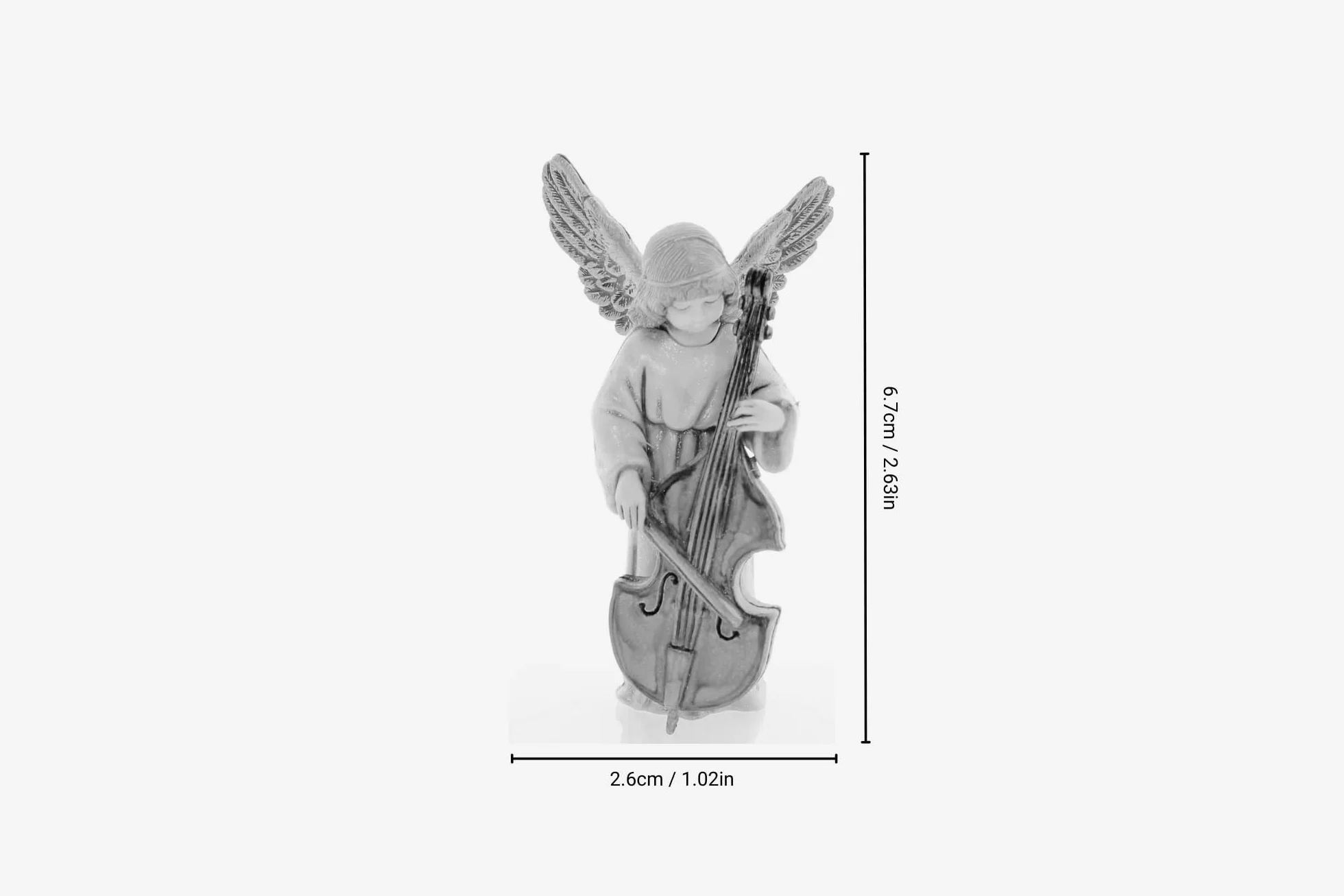Moranduzzo Angelo con Violoncello, 11 cm, Wielobarwny