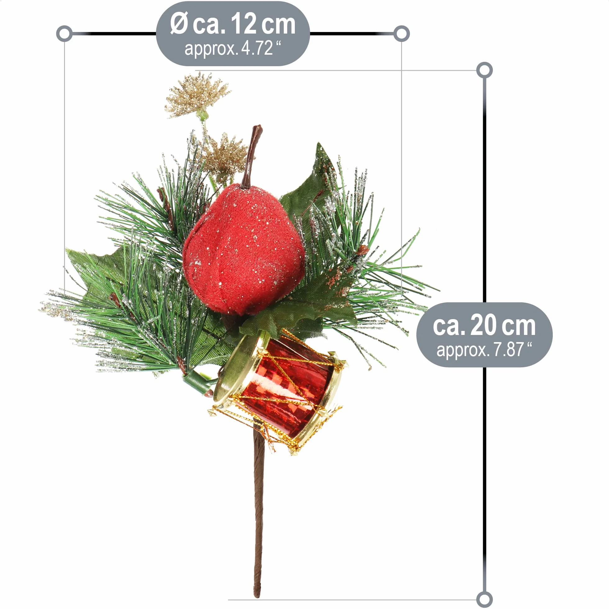 COM-FOUR® 4x aranzacje dekoracyjne, galazki jako wspaniale ozdoby swiateczne, piekne dekoracje do pokoju, takze na wience i kompozycje kwiatowe