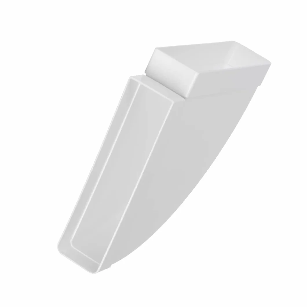 55 x 110 mm kolanko kanału 90° poziome do systemów wentylacyjnych kanału płaskiego. Kanał wylotowy lub kanał powietrza nawiewanego. Kątowa rura wylotowa kanał powietrza