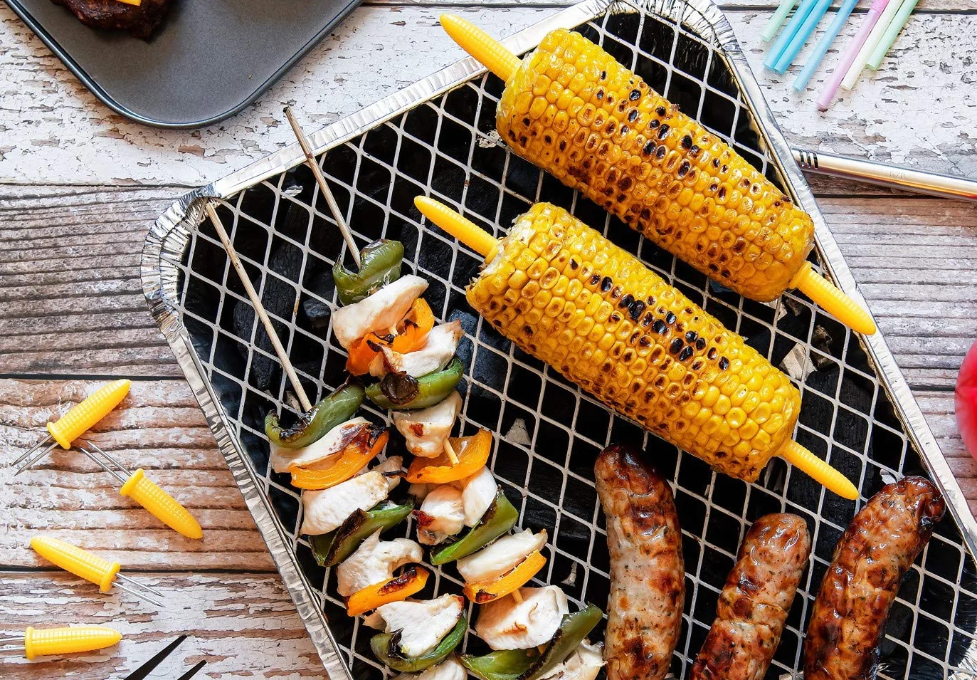 Chef Aid Szpikulce do Kolb Kukurydzy, Żółty, 12 Sztuk