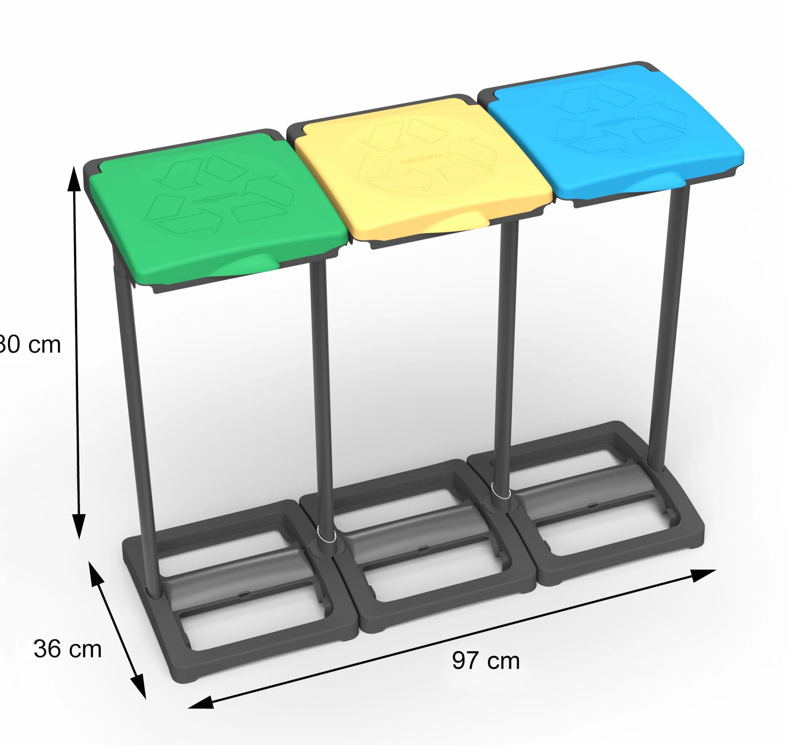 Mongardi Pan B Tris torba na odpady PP żywica 80-110 l 97 x 36 x 80 cm