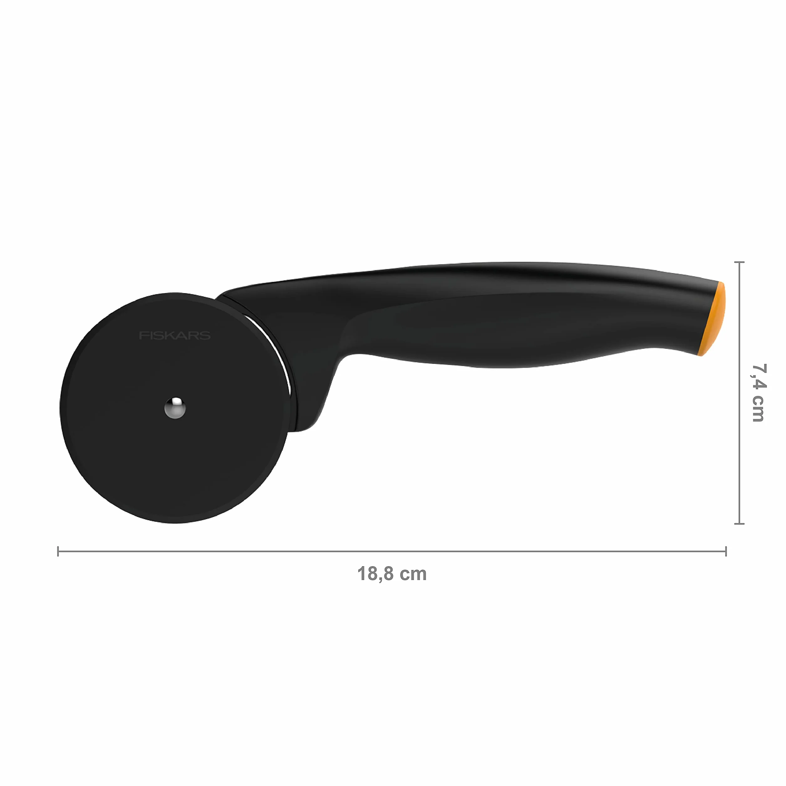 Fiskars Nóż do pizzy Functional Form 19 cm Czarny/pomarańczowy