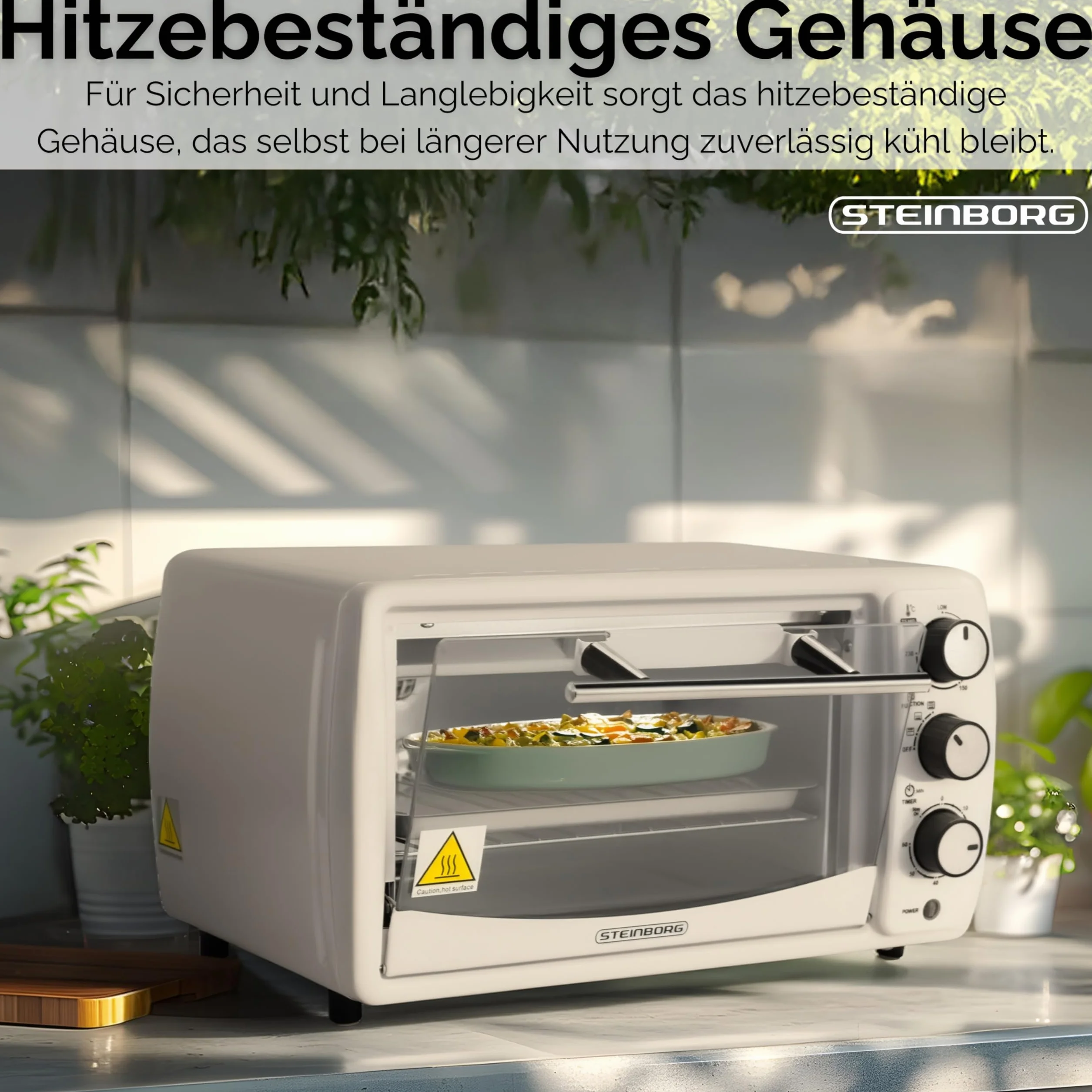 Mini piekarnik 13 l 1200 W 65-230°C timer rozkładana blacha na okruchy