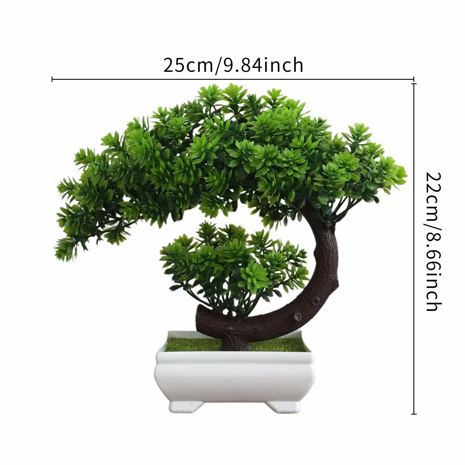 Sztuczne drzewo, zielone sztuczne drzewko bonsai, sztuczne tworzywo sztuczne bonsai, naturalne łagodzenie zmęczenia, dekoracja na balkon, do ogrodu, biura