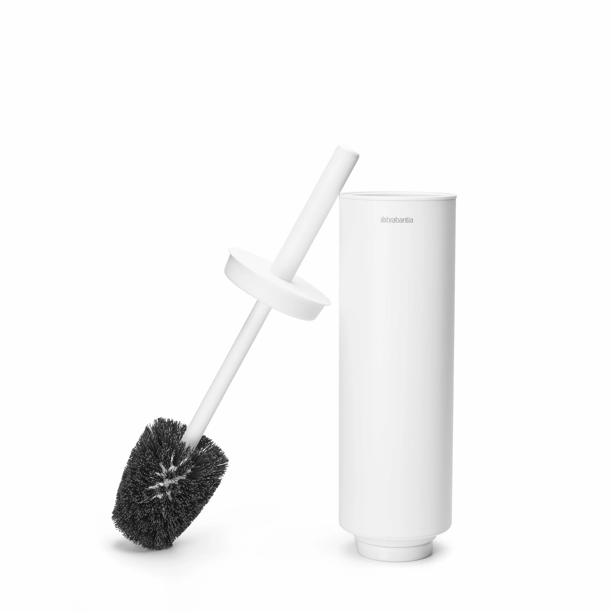 Brabantia Mindset Szczotka Toaletowa w Obudowie Stalowy Uchwyt Ochronny Odporna na Korozję Fresh White 42 cm