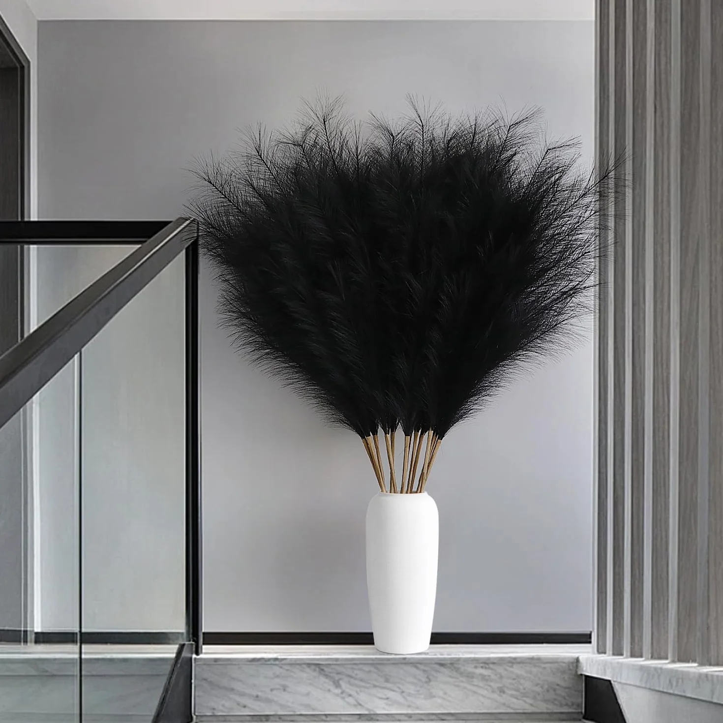 Sztuczna trawa pampasowa 115 cm 12 sztuk XXL puszysta dekoracja boho do wazonu