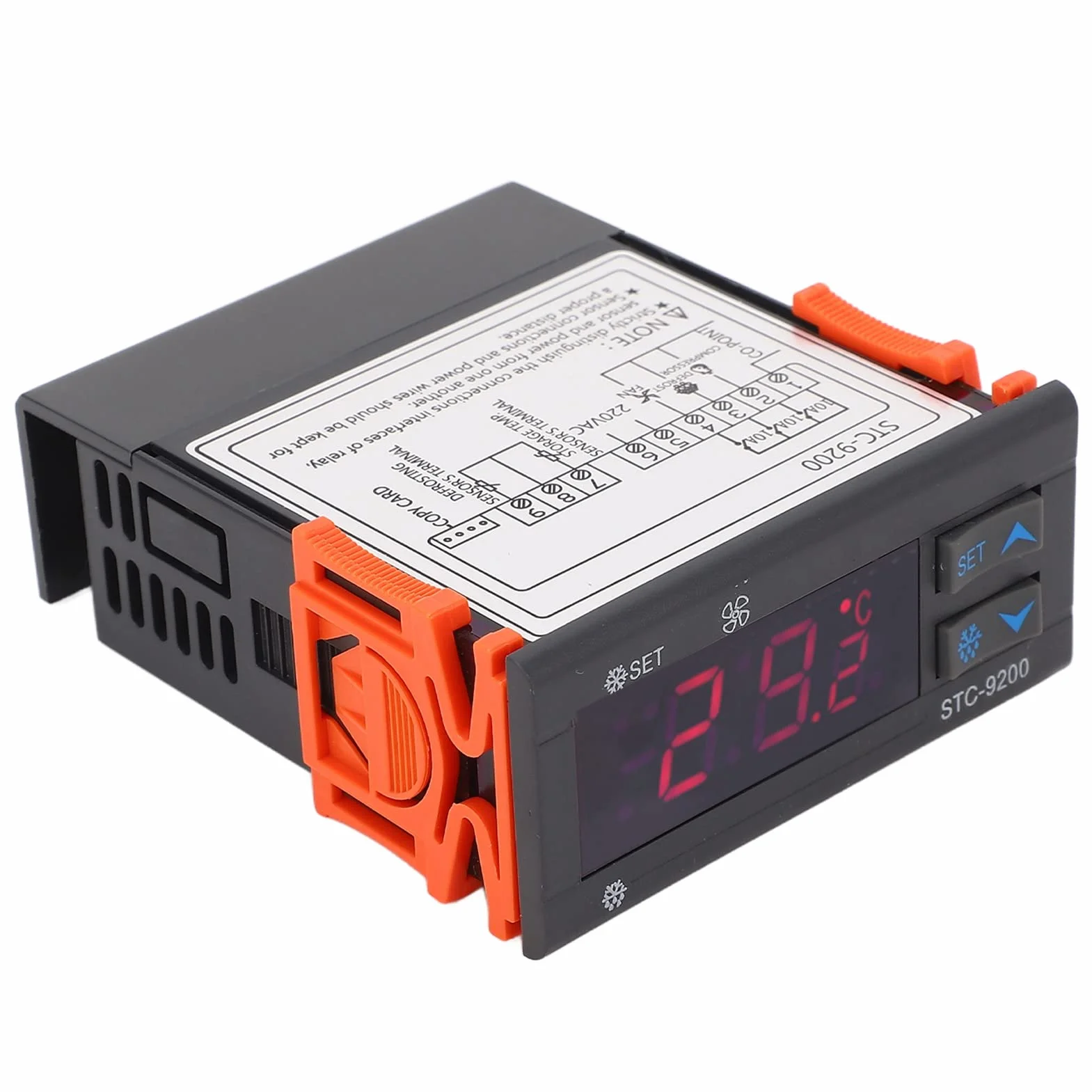 Cyfrowy Regulator Temperatury 9200 Termostat z Podwójnym Ekranem LED -50-50℃ 220 VAC do Komórek Chłodniczych Zamrażarka