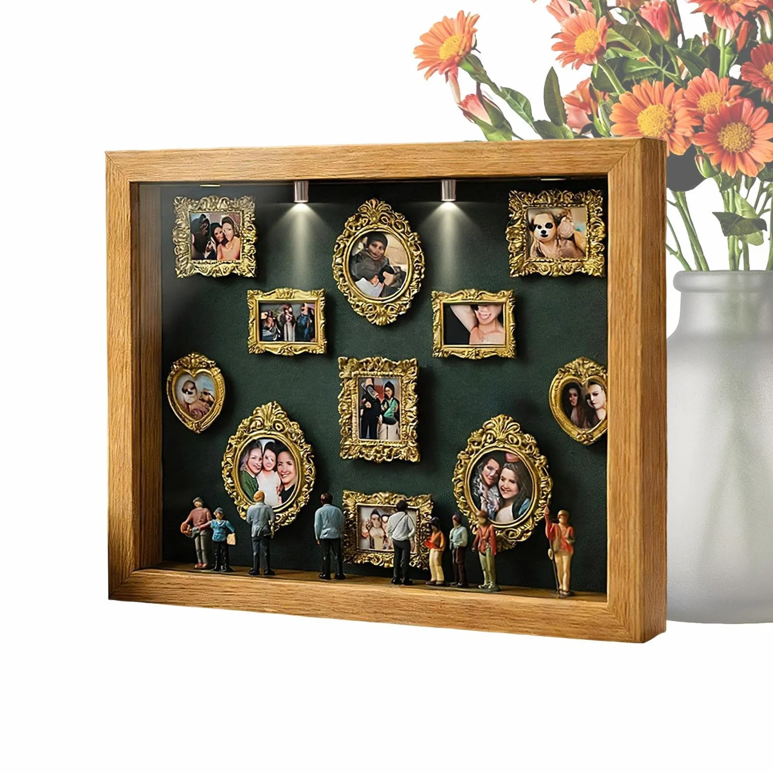 Spersonalizowany Zestaw Wystawowy DIY Mini Museum Of Us, Ramka Pamięci Z Miniaturowym Wzorem, Pudełko Mini Sylwetka, Elegancki Akcent Domowy Dla Par
