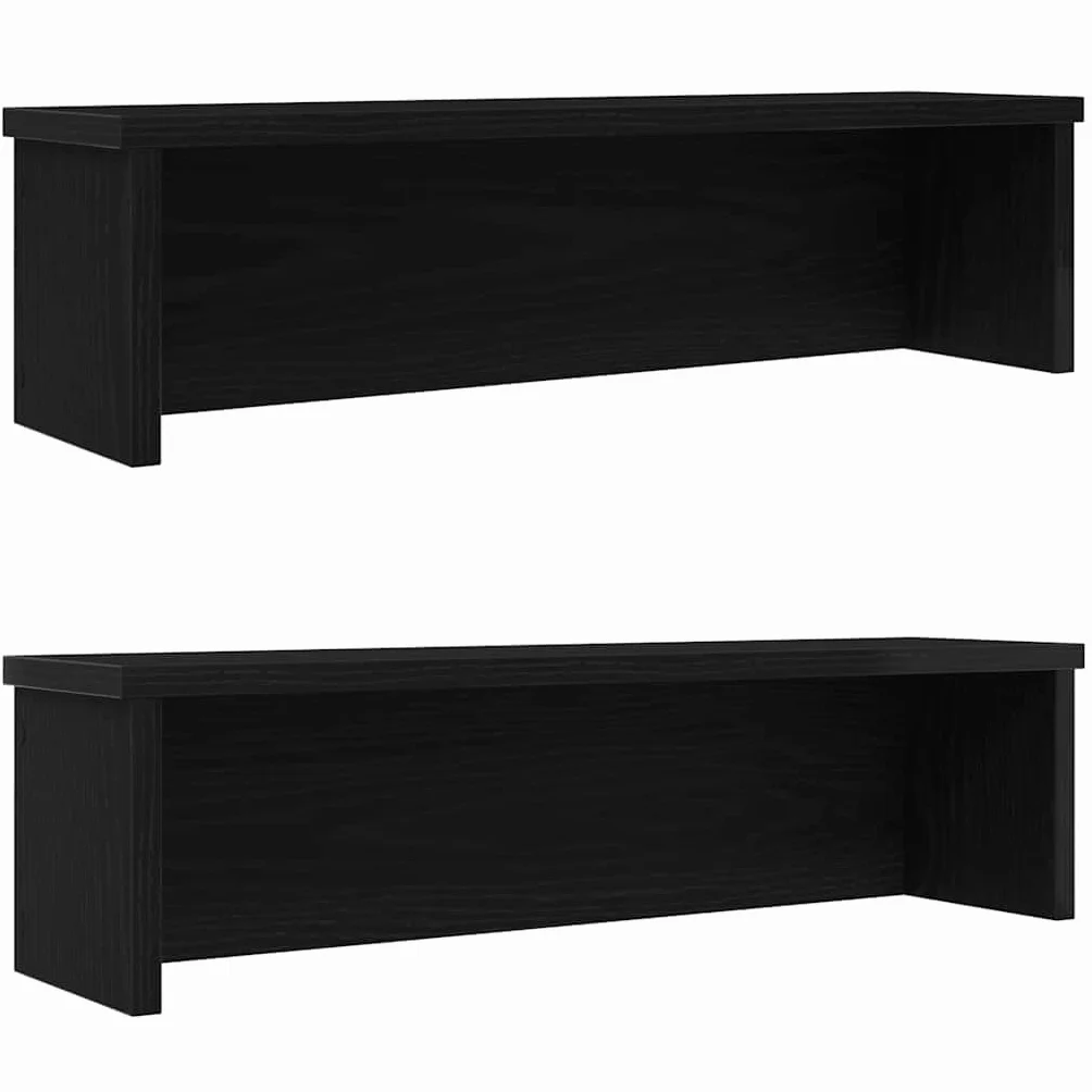 vidaXL Półki kuchenne składane, 2 szt., czarne, 60x15x16 cm, półka kuchenna do przechowywania, organizer do szafek, półka na blat kuchenny