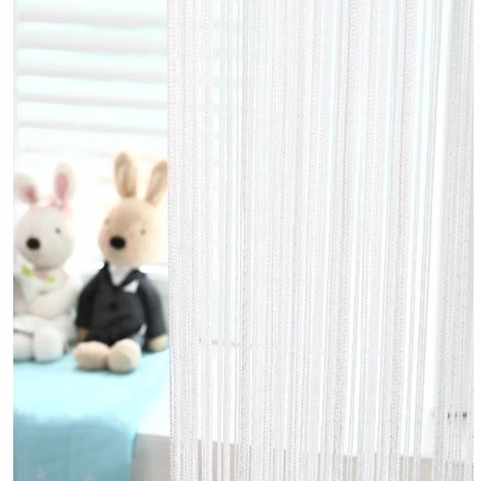 Zasłona na drzwi z frędzlami biała 100x200 cm panel ścienny dekoracyjny