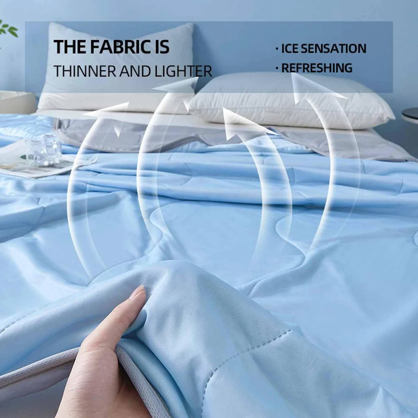 Summer Cooling Blanket For Night Sweats,Soft Lightweight Cooling Cooler Fiber Ice Blankets,Coolings Blankets Double Bed,King Size Ice Cool Blanket,For Adult Kids Hot Sleeper (A, 200×230cm)
