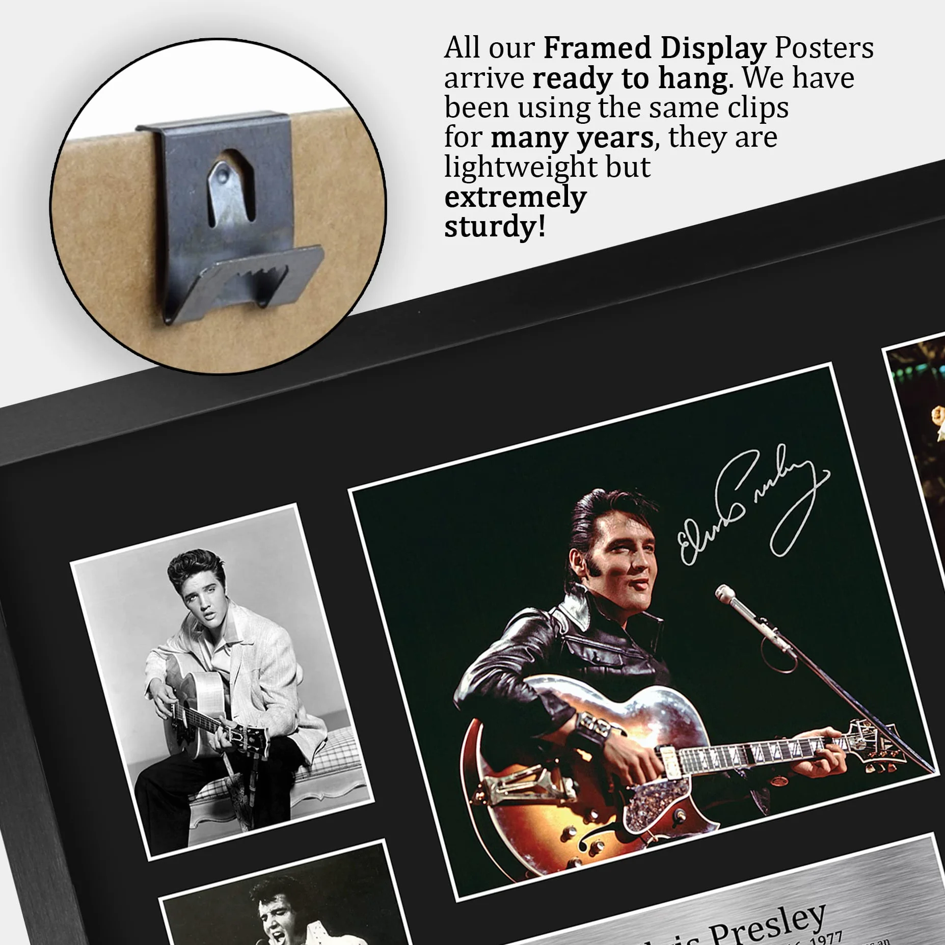 Elvis Presley Muzyczne Zdjęcie Z Autografem A3 Framed Pamiątka Dla Fanów
