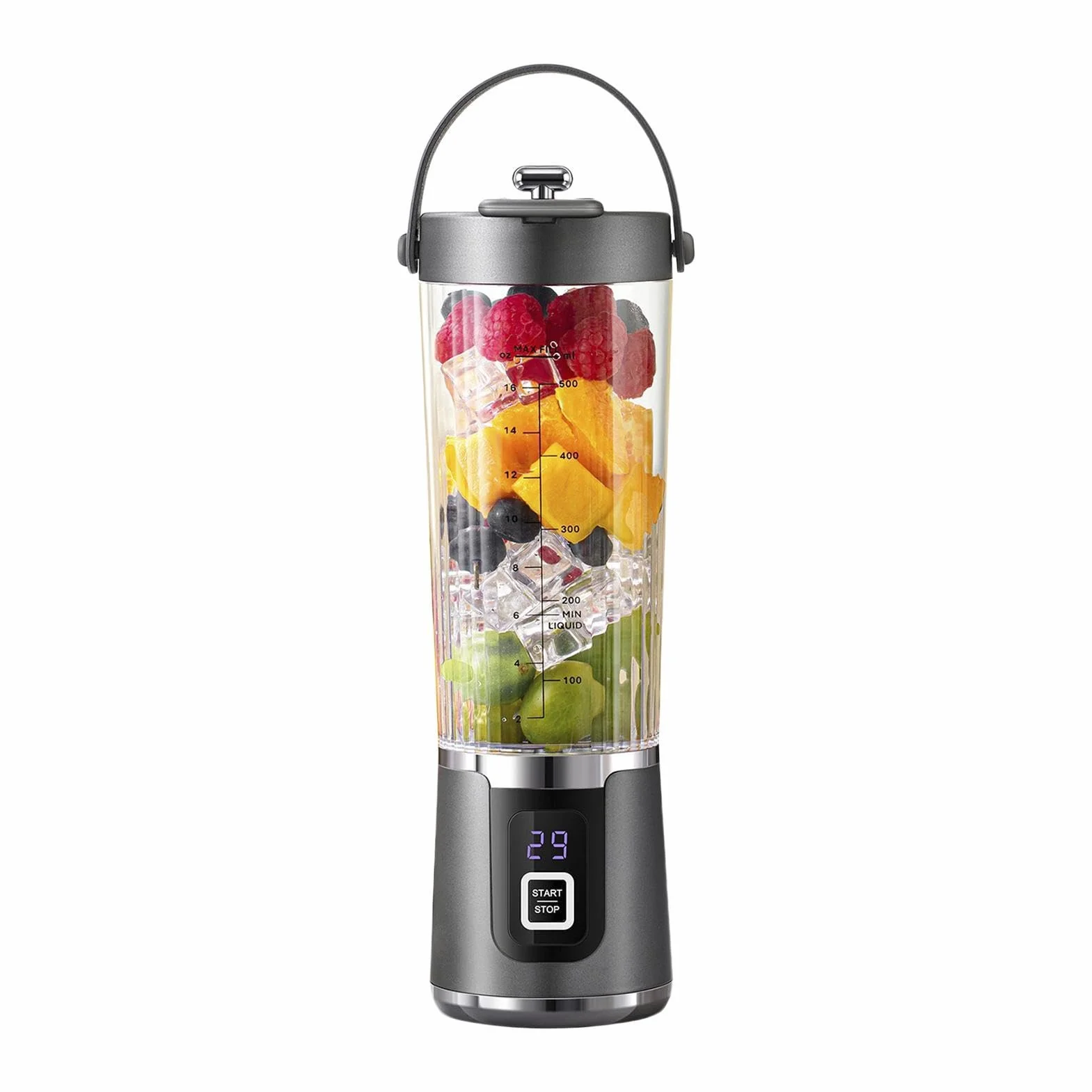 Przenośny Blender Kubek USB z Wyciskarką do Owoców i Mikserem - Kompaktowa Butelka do Podróży