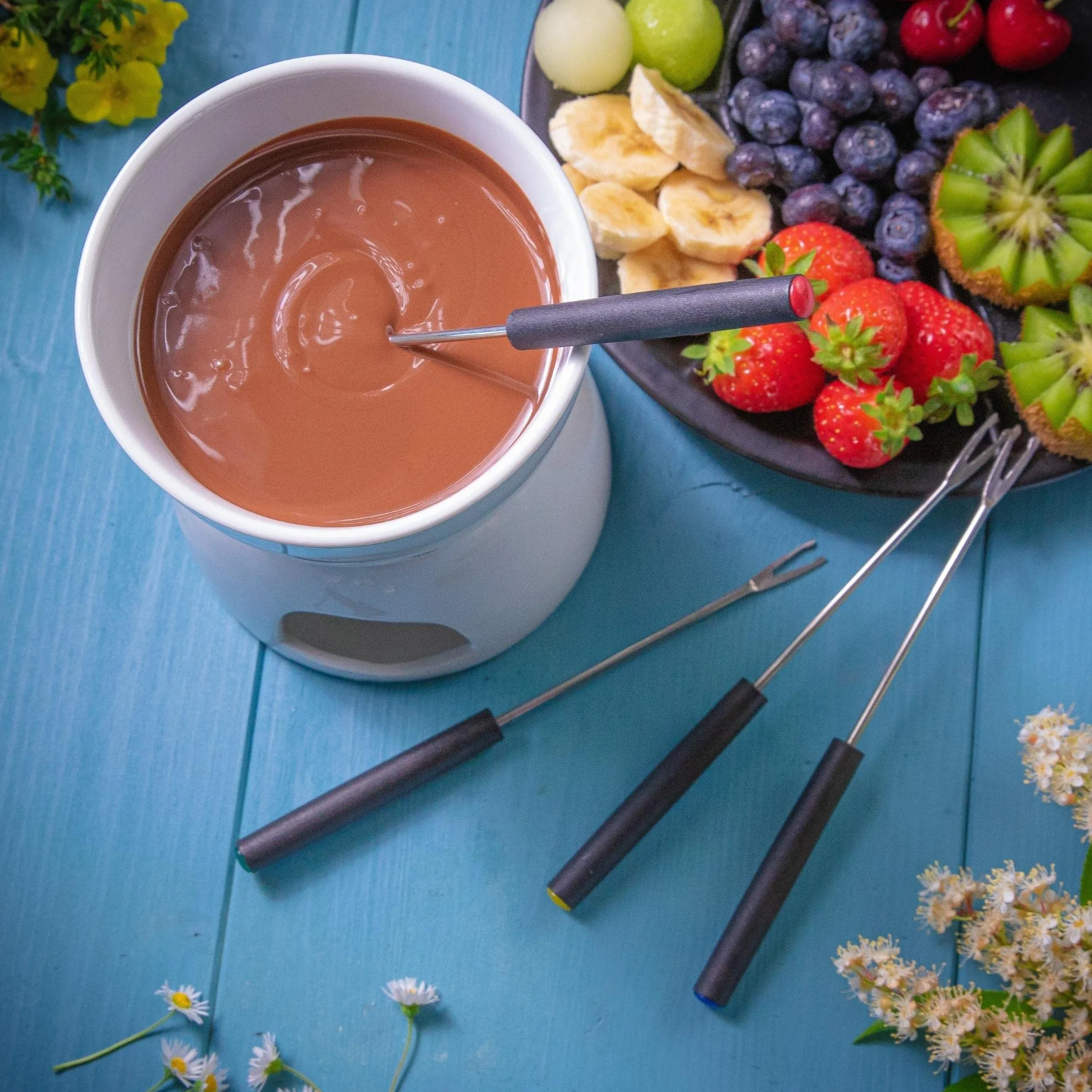 Cilio Czekoladowe fondue zestaw 6-częściowy, Ø 12 cm, porcelana
