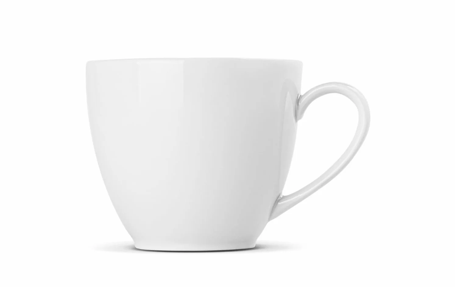 Gerlach 1760 Zestaw Filiżanek do Kawy i Herbaty ze Spodkami Porcelanowy Biały 185 ml