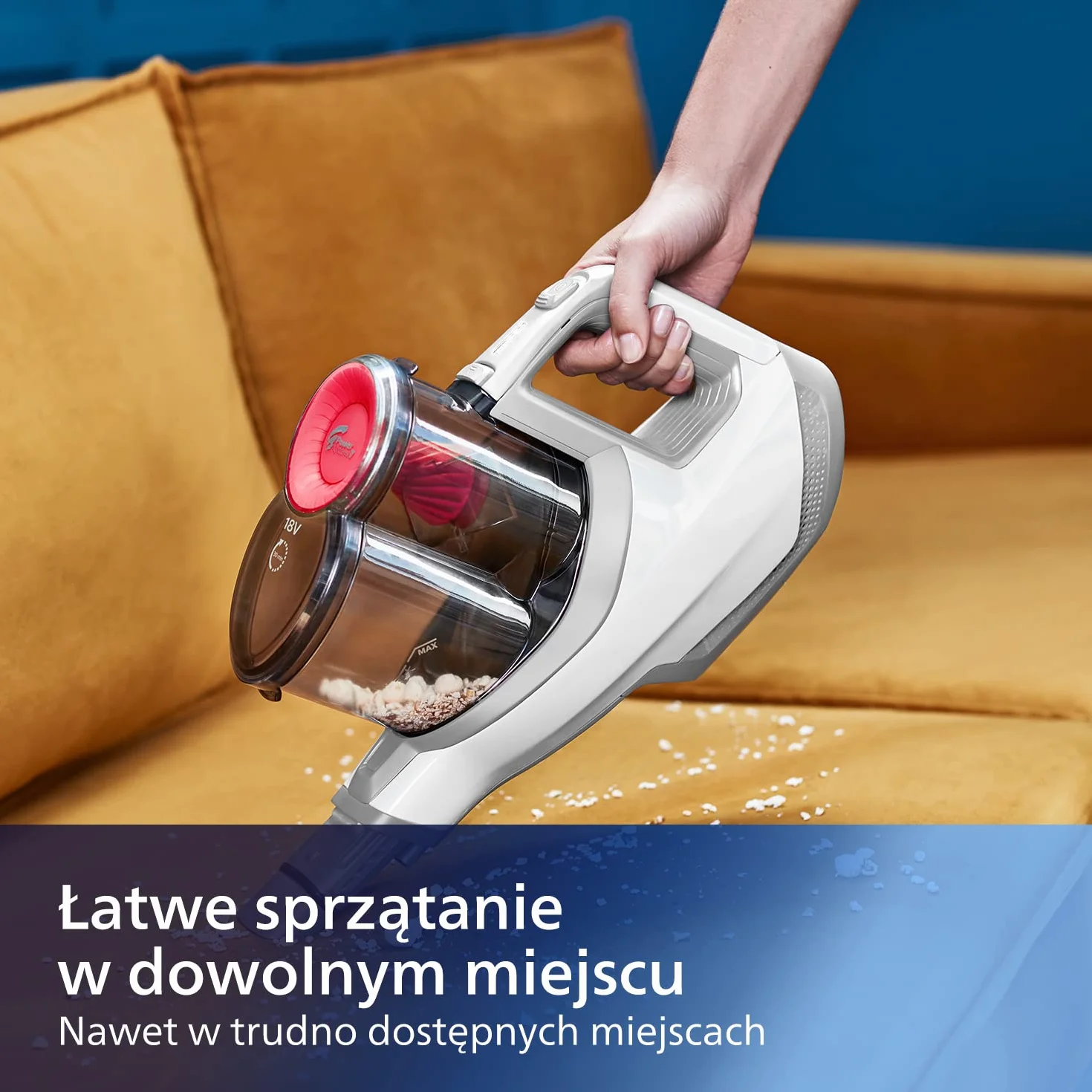 Philips Odkurzacz Bezprzewodowy FC6723/01 Pionowy Ręczny 180° 30 Minut