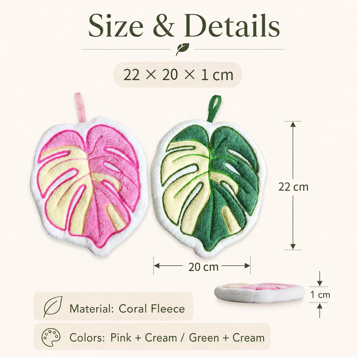 Ręczniki do rąk Monstera Deliciosa, chłonne miękkie wiszące ręczniki do herbaty do łazienki i kuchni, dekoracyjne ręczniki do twarzy z serem szwajcarskim, dekoracja domu i prezenty dla