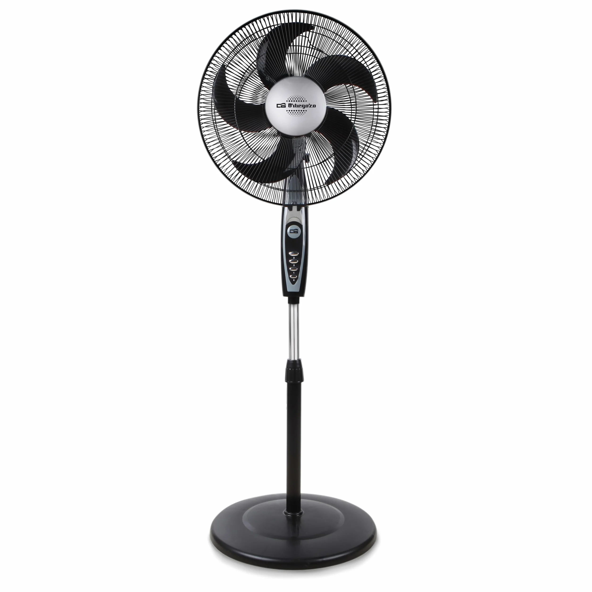 Orbegozo SF 0149 – obrotowy wentylator stojący, rozmiar łopatek 40 cm, regulowana wysokość, 3 stopnie, 60 W, czarny