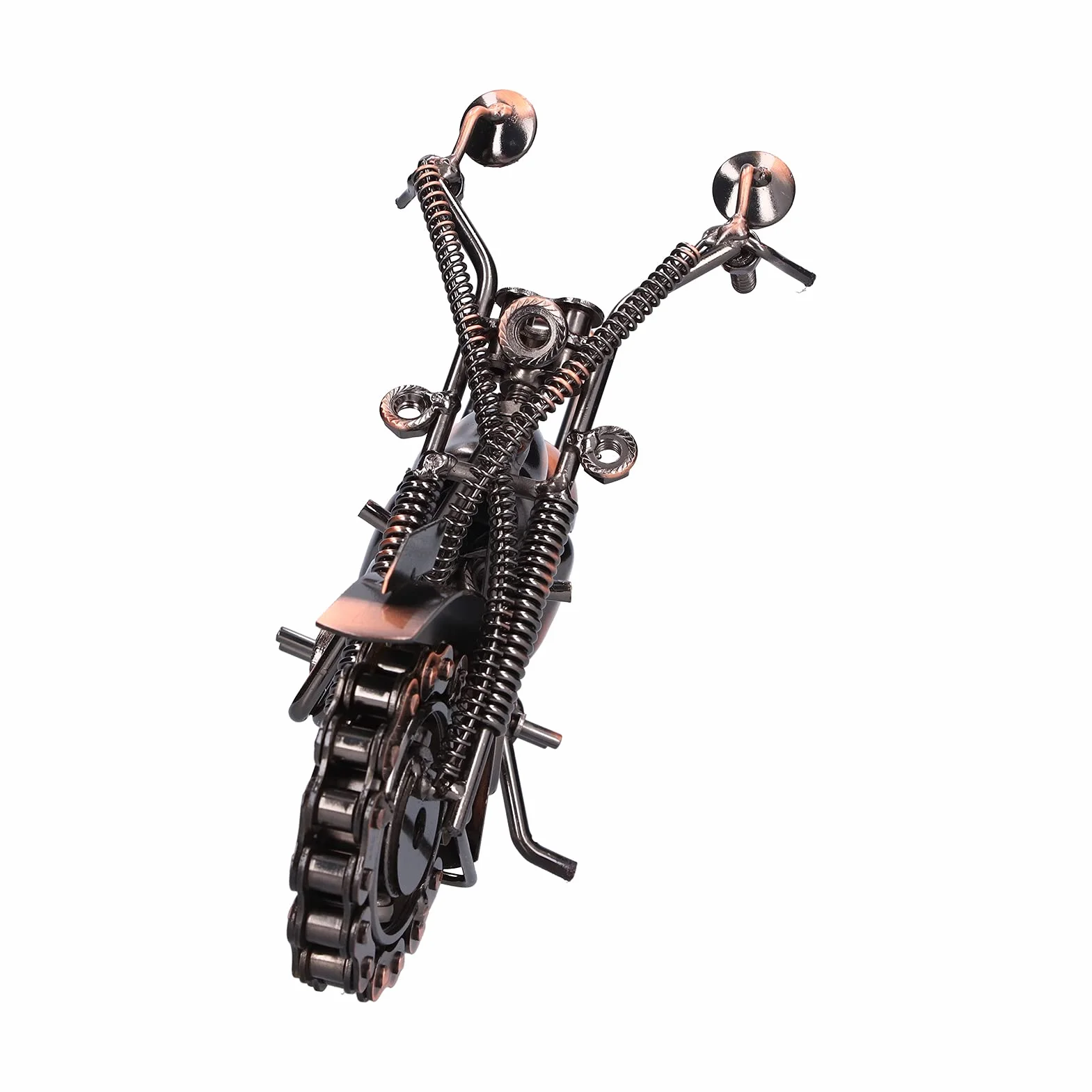 Figurka motocykla żelazny model retro brąz miniaturowy kolekcjonerski dekoracja domu