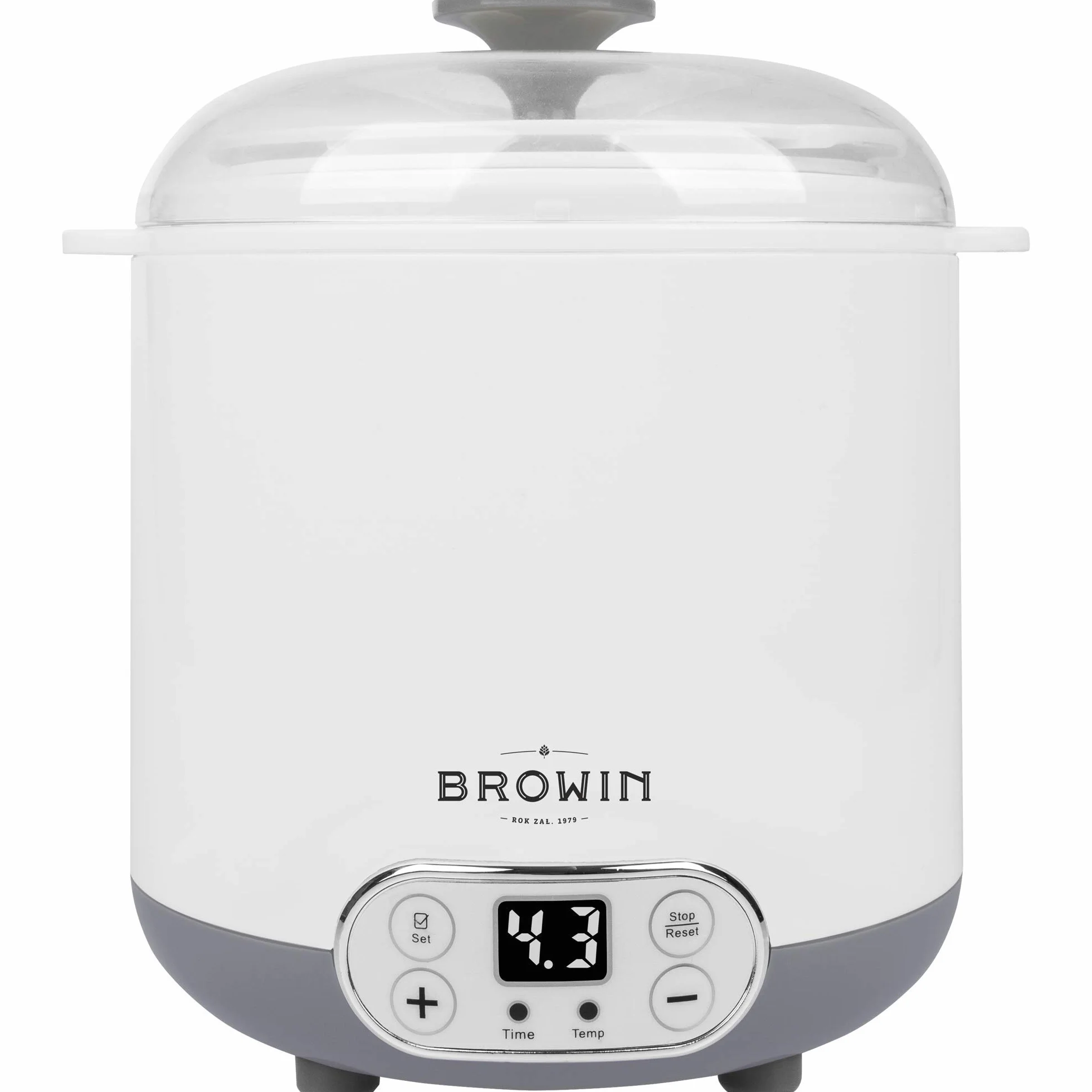 Browin 801013 Domowa Sero-jogurtownica z termostatem 1,5 L do domowych serów, jogurtów i kefirów