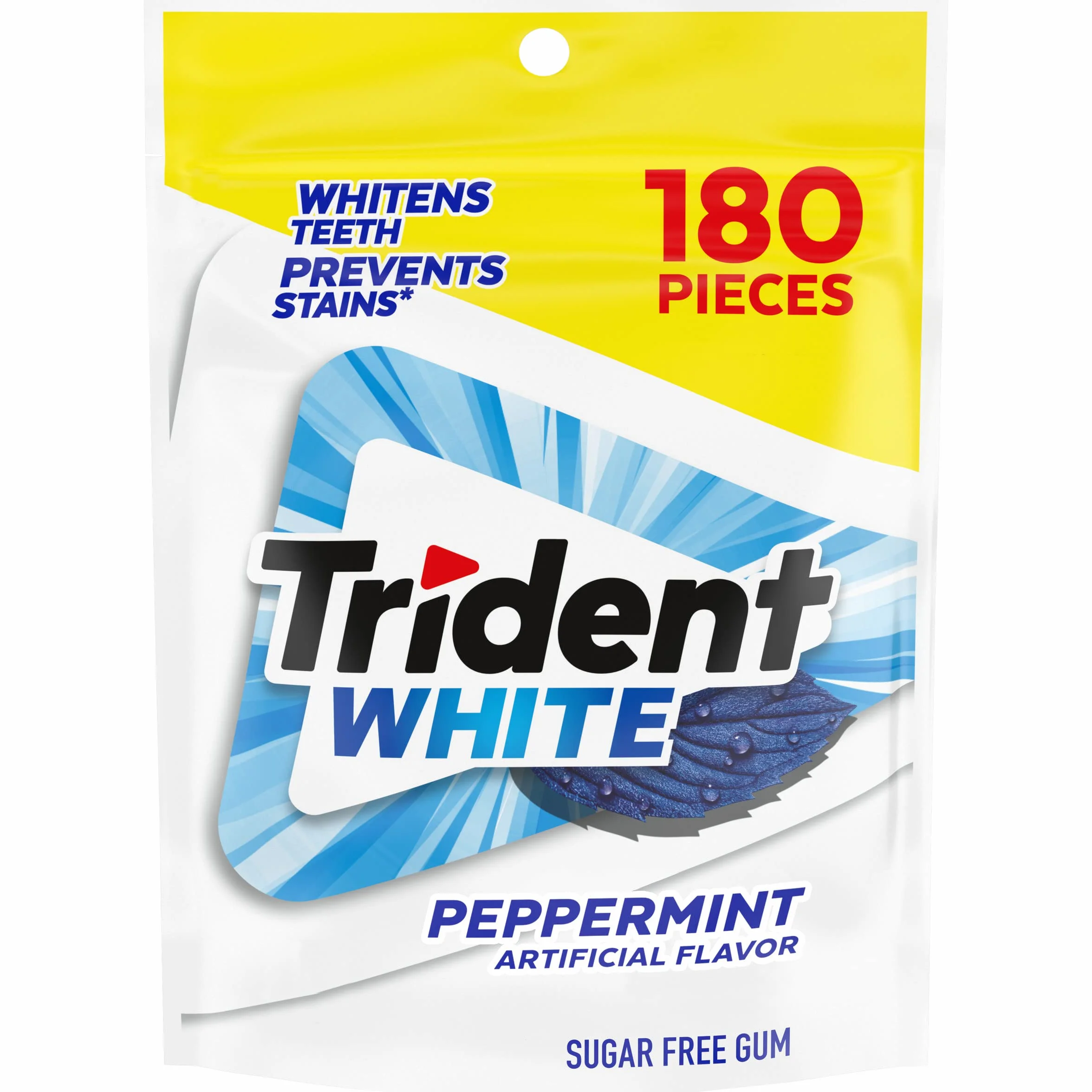 Trident White Peppermint Sugar Free Gum, 180 Pieces